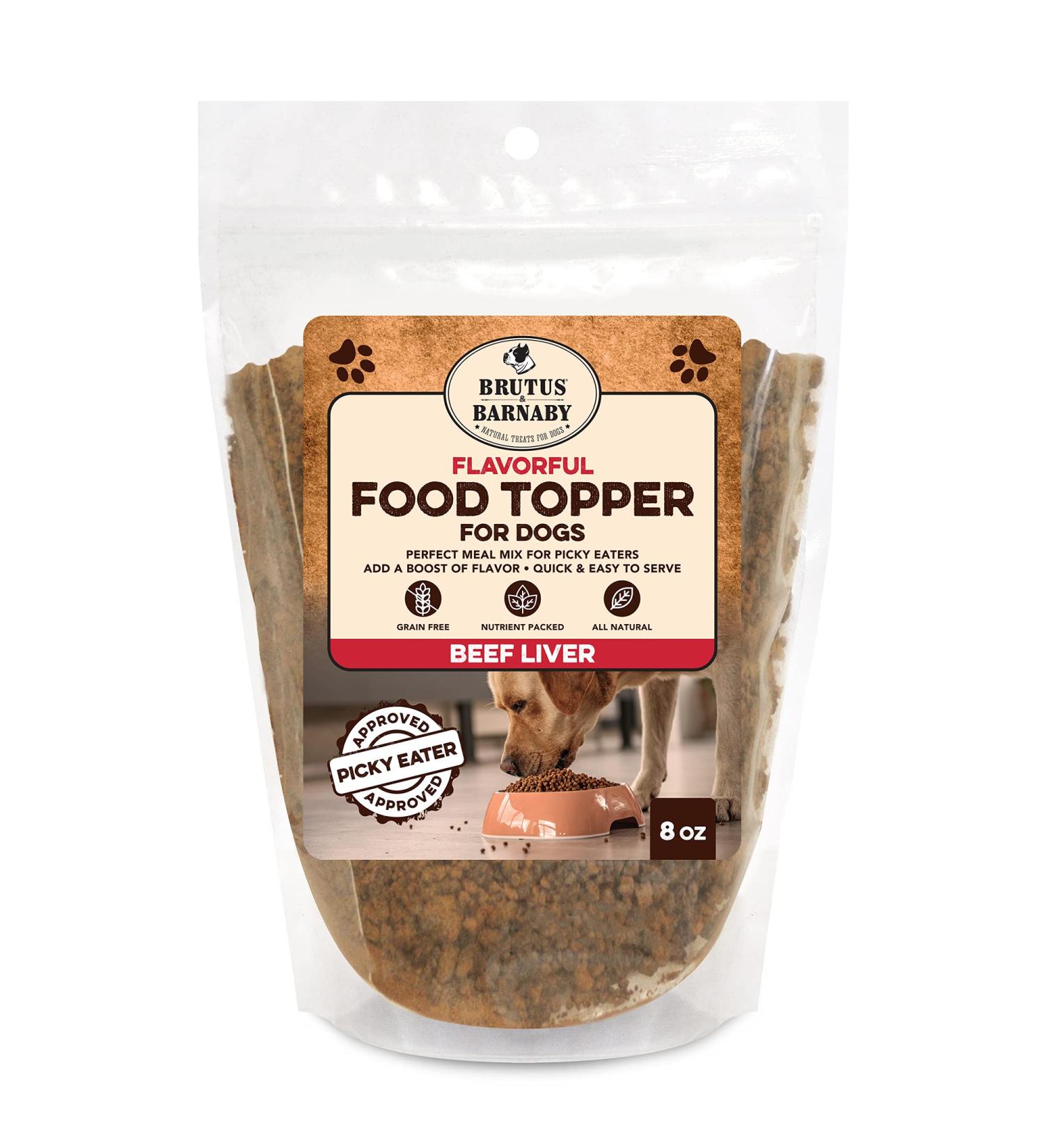 Beef Liver Dog Food Topper - Enhance Your Dog's Meal with Flavor - 8oz Pack for Picky Eaters - Buy Online on GoSupps.com