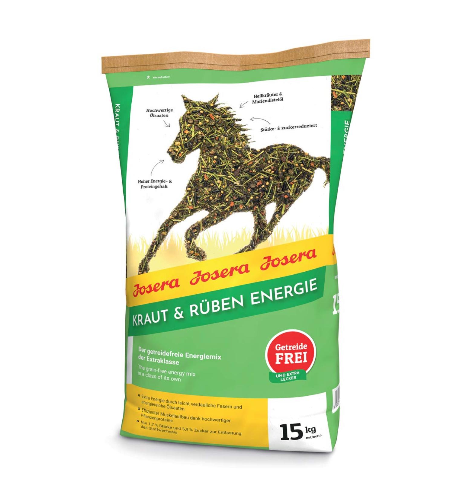 JOSERA Energy Root Plants & Vegetables 15 kg | Premium Horse Food | Premium Energy Blend | Grain Free | Ideal for Muscle Development | 15kg Bag - Buy Online on GoSupps.com