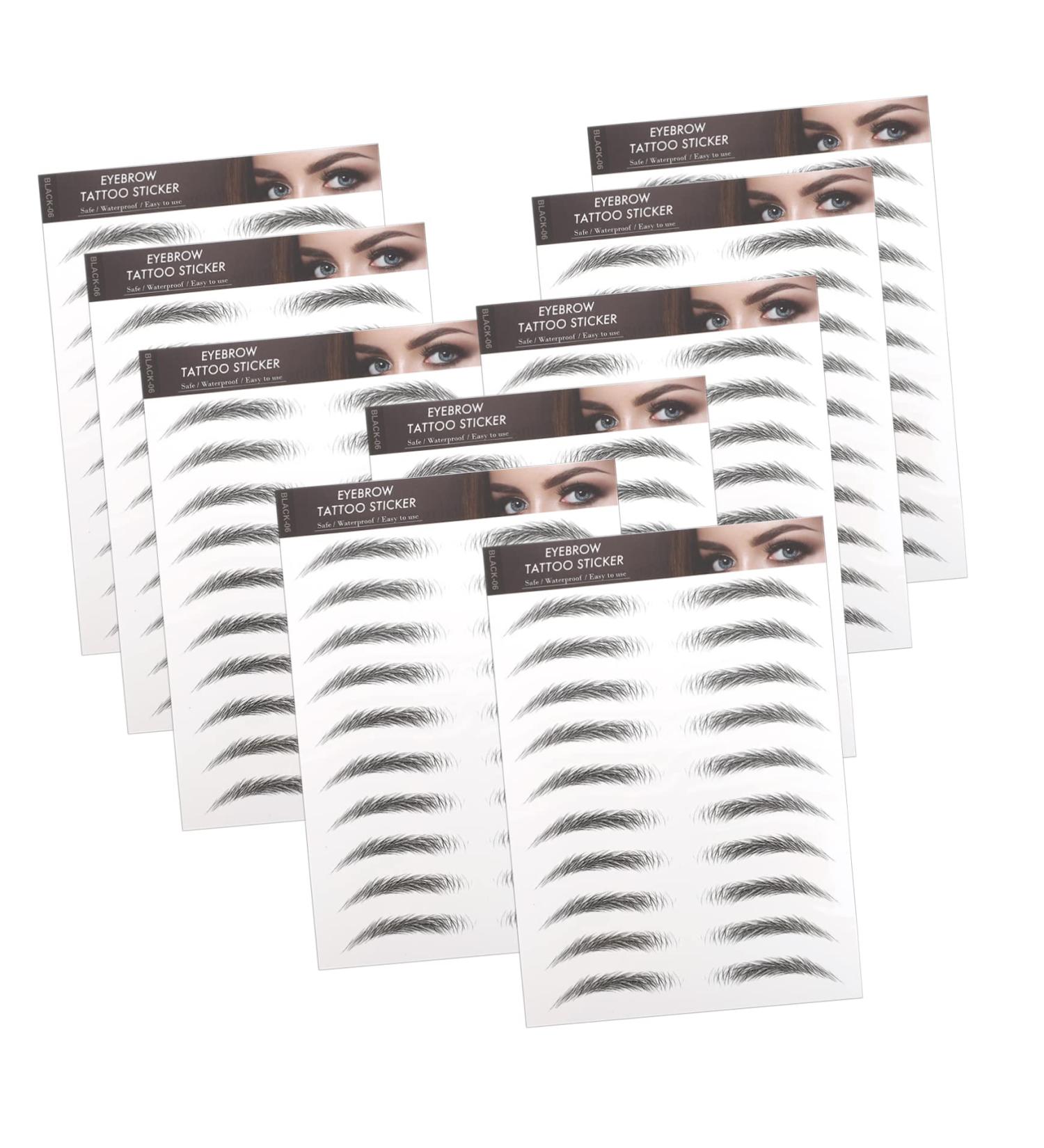 NOLITOY 10pcs Imitation Eco Eyebrow Sticker Stickers Women Fake Eyebrows Black Eyebrows Eyebrow Lines 6d - Buy Online on GoSupps.com