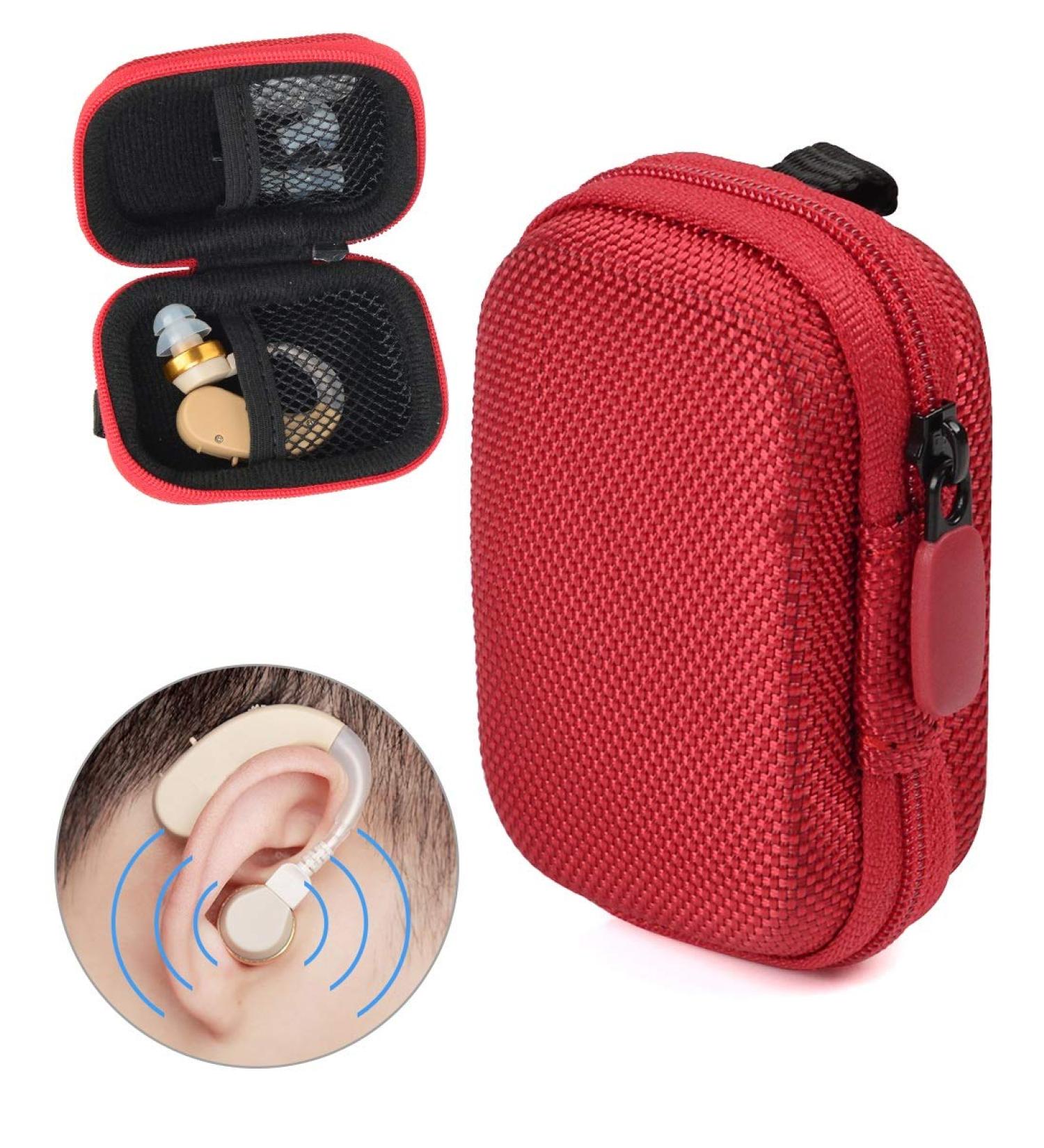 Protective Case for Hearing Aid/Amplifier - Universal Design with Mesh Pocket - Buy Online on GoSupps.com