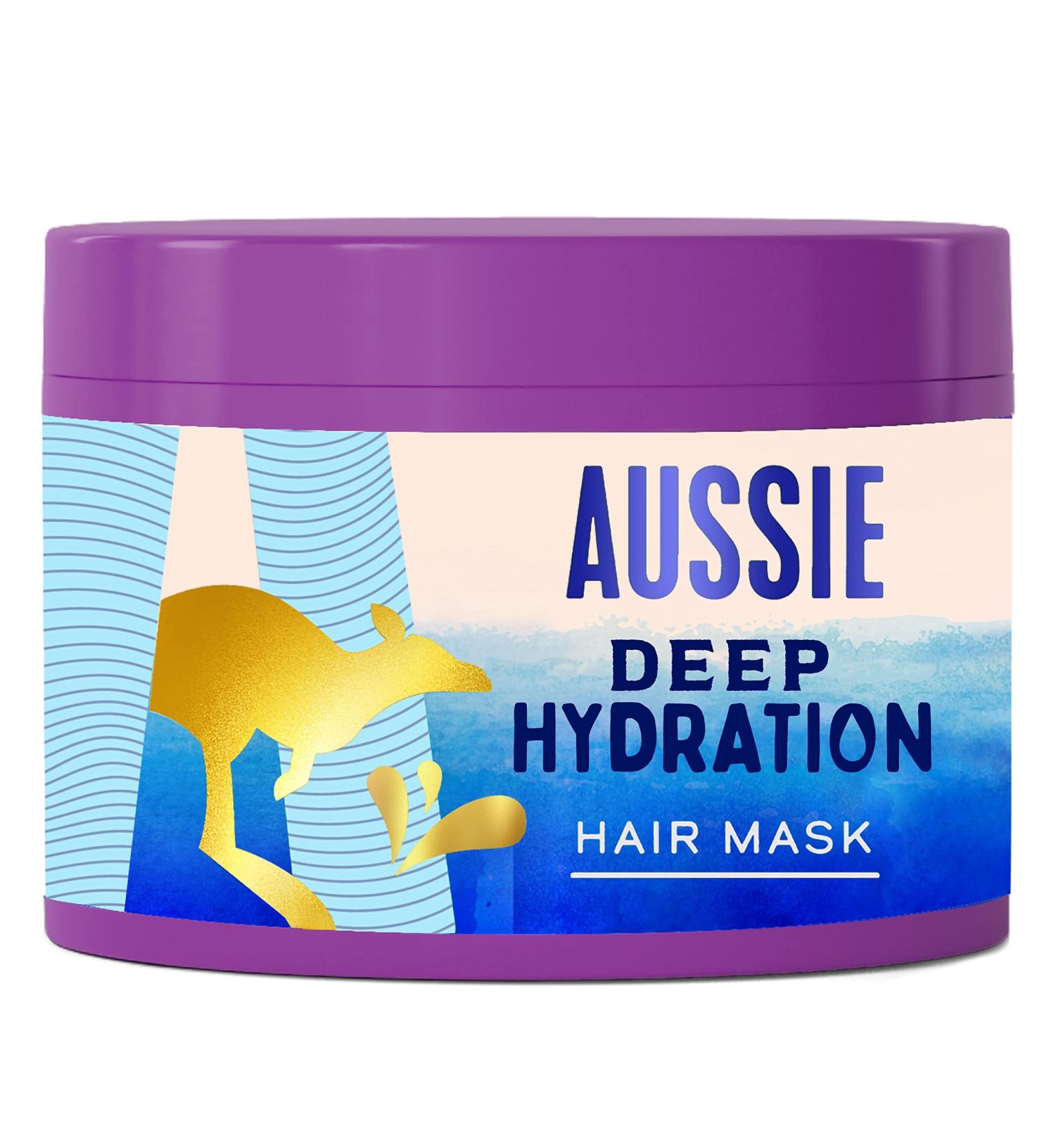 Aussie Deep Hydration Vegan Masque - Intense Hydration - For Very Dry Thick and Curly Hair - With Avocado Jojoba and Macadamia Nut Oil 450 ml - Buy Online on GoSupps.com