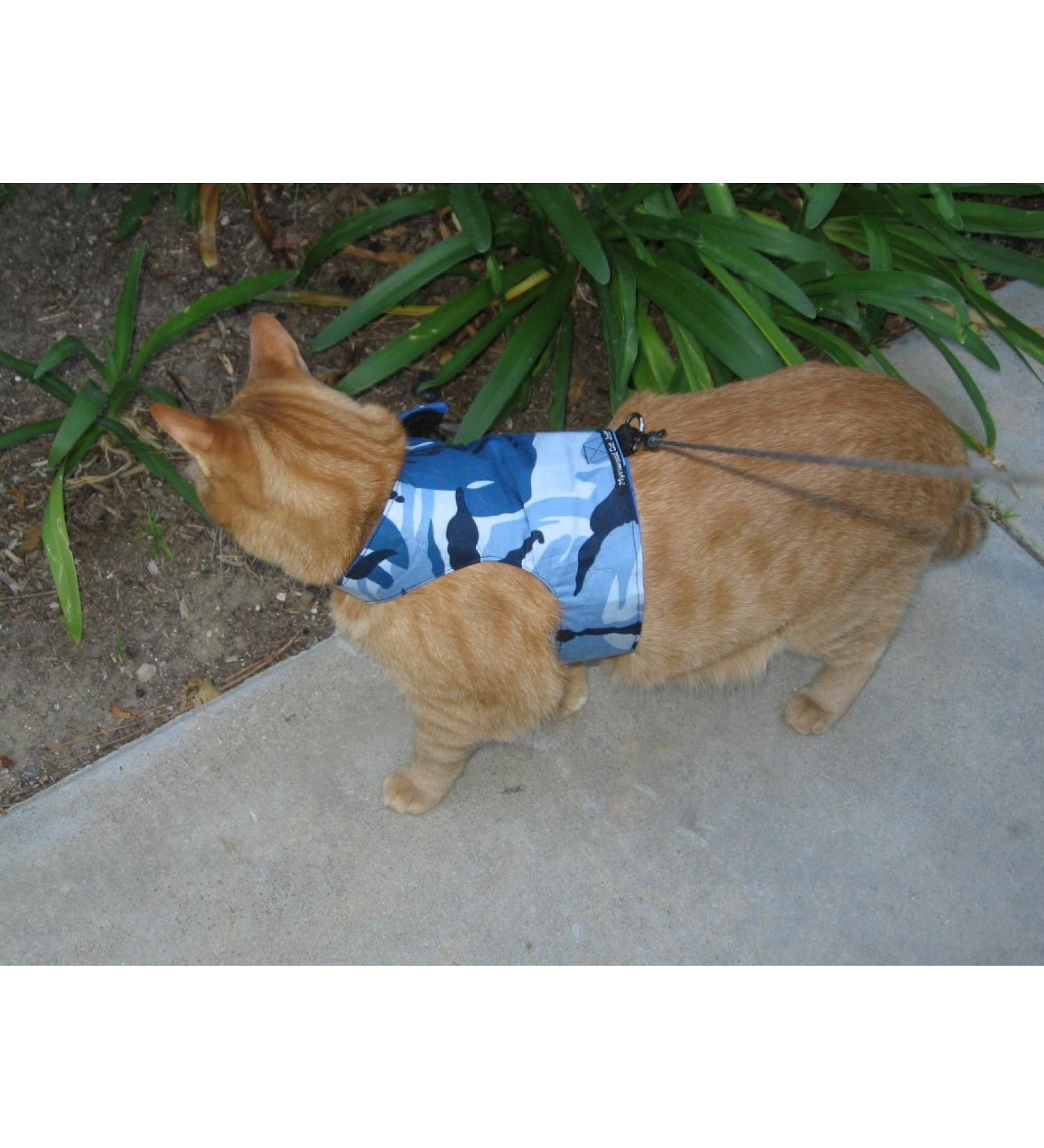 Mynwood Escape Proof Jacket/Harness for Adult Cats - Blue | International Shipping Available - Buy Online on GoSupps.com