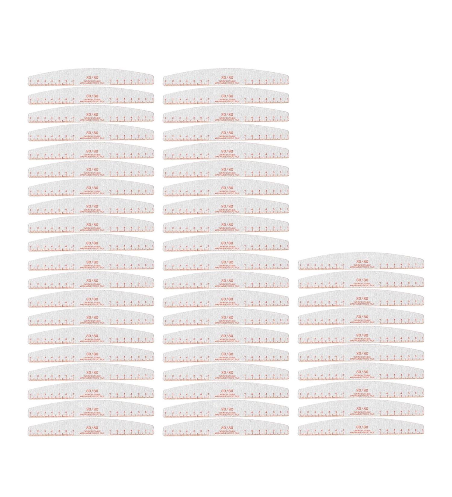 80/80 Grit Nail Files Coarse for Acrylic Nails Extension Gel Nails Curved Washable Reusable Manicure Tool for Professional Salon or DIY Nail Art - Buy Online on GoSupps.com