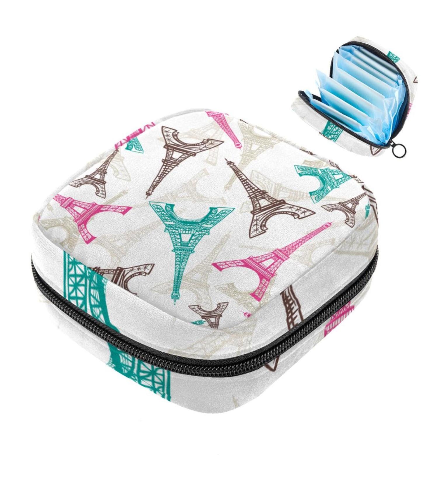 Shop Eiffel Tower Paris Women's Binding-Up Bag | Large Menstrual Cup Bags with Zipper & Periodic Inserts | Multi-Colored Hygiene Accessories for Girls & Women - Buy Online on GoSupps.com