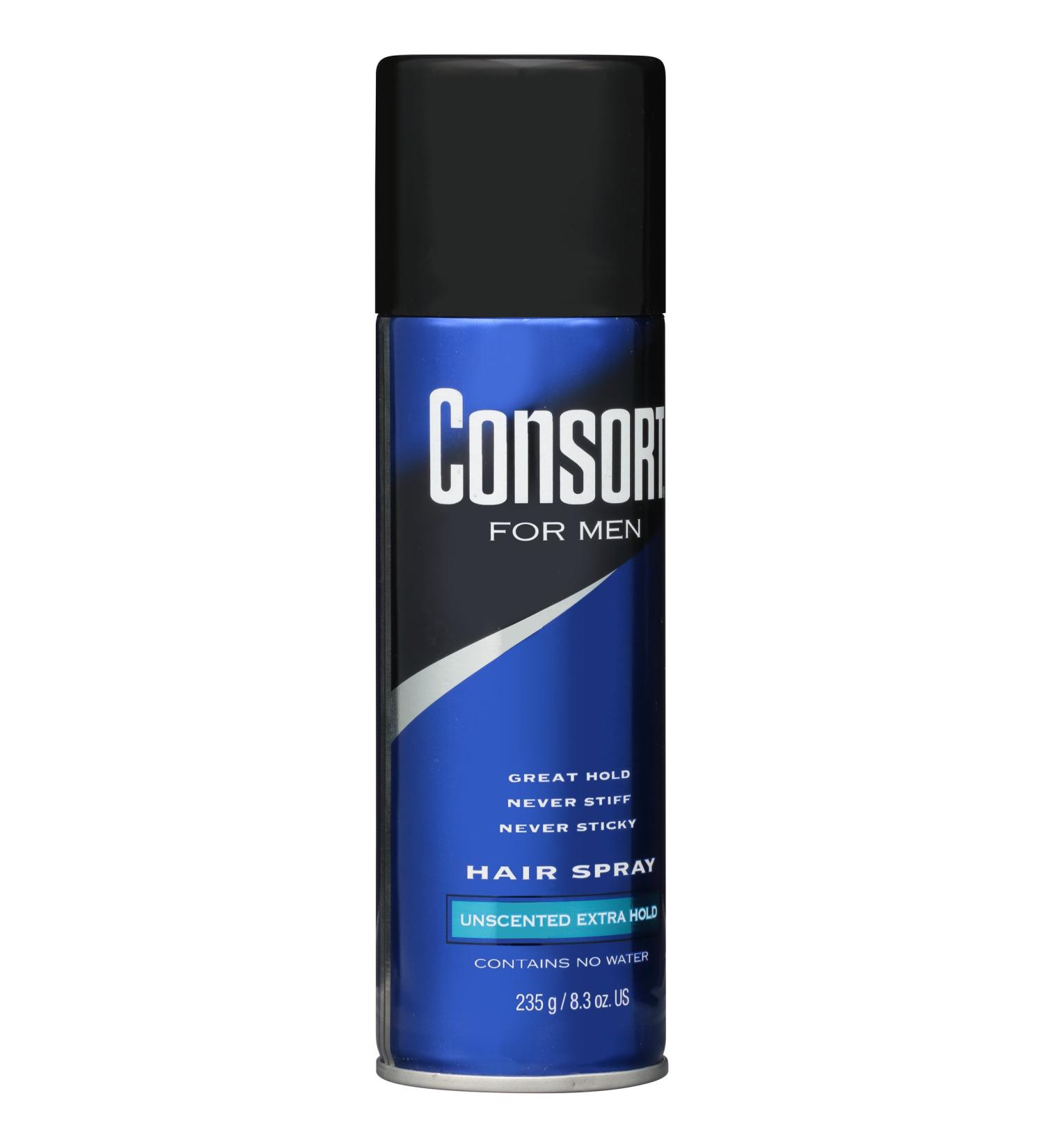 Consort For Men Hair Spray Unscented Extra Hold 8.30 oz (Pack of 2)