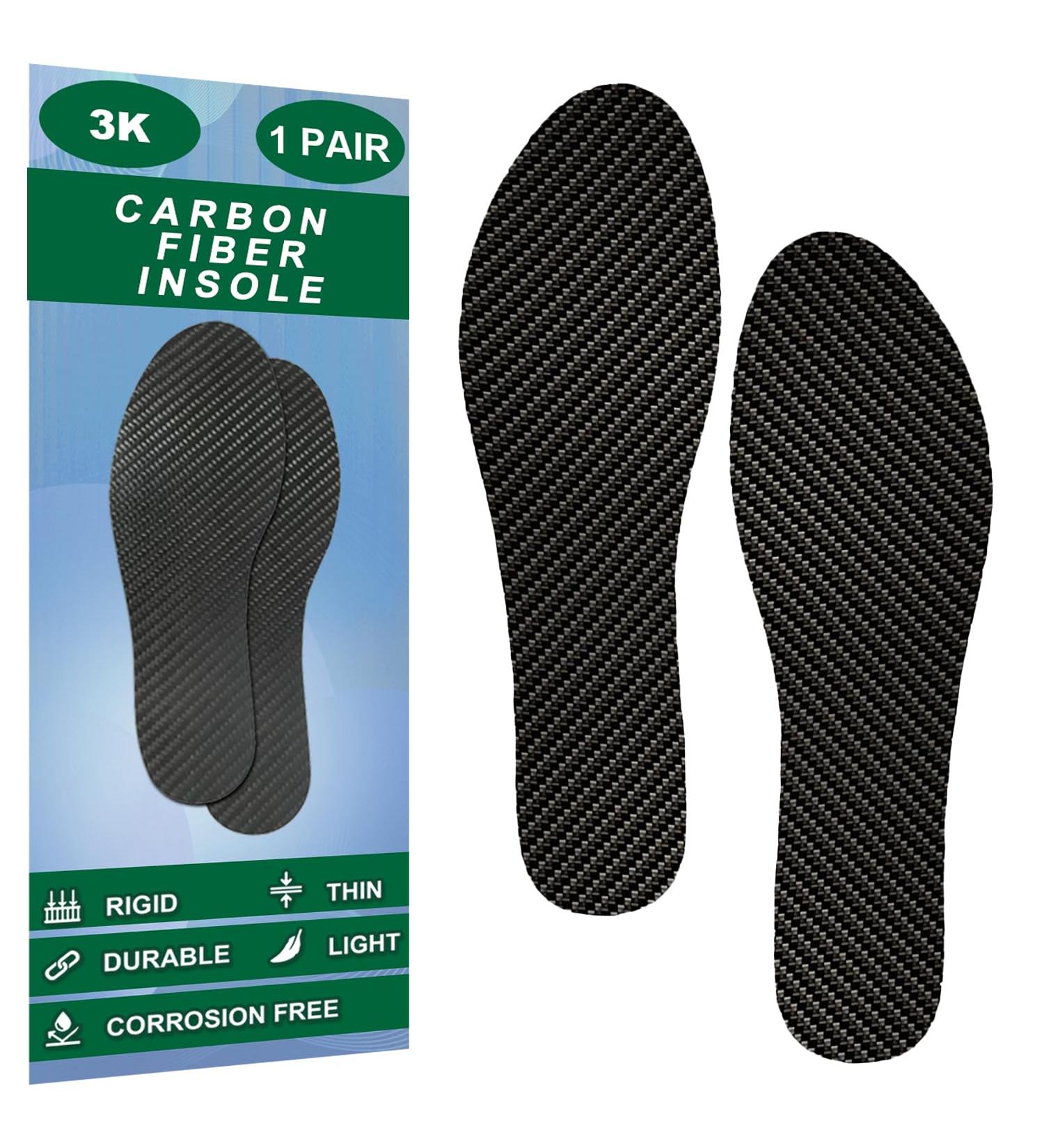 Carbon Fiber Insoles for Pain Relief | Rigid Shoe Inserts for Turf Toe & Foot Injuries | Hiking & Running | Men's 6-6.5/Women's 7-7.5 - Buy Online on GoSupps.com