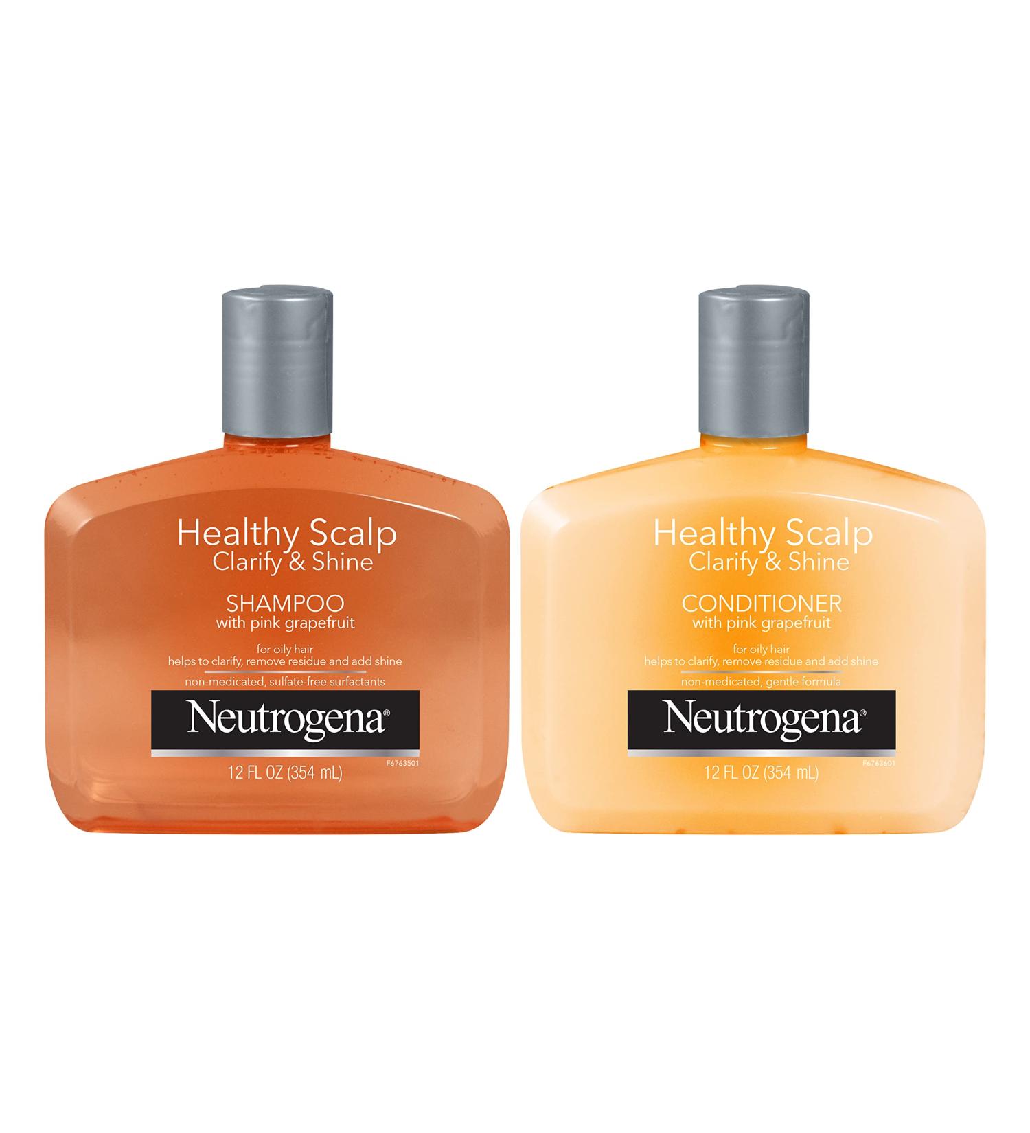 Neutrogena Exfoliating Healthy Scalp Shampoo & Conditioner - Pink Grapefruit - 12 Fl Oz - Buy Online on GoSupps.com