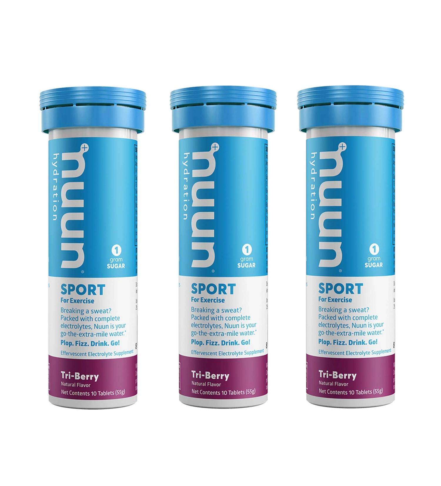 Nuun Active Tri-Berry Electrolyte Drink Tablets 10 ct x 3 Pack - Hydration Boost for Athletes - Buy Online on GoSupps.com