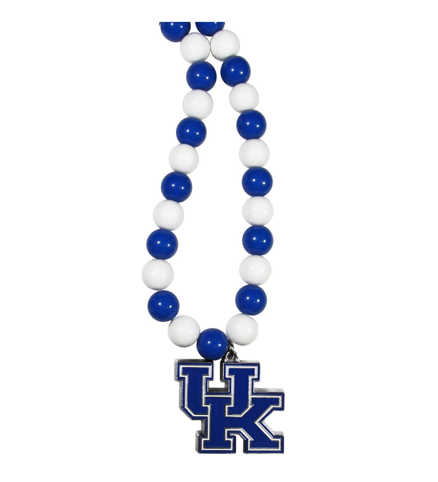 NCAA Kentucky Wildcats Fan Bead Necklace - 24 Team Color Officially Licensed Women's Jewelry - Buy Online on GoSupps.com