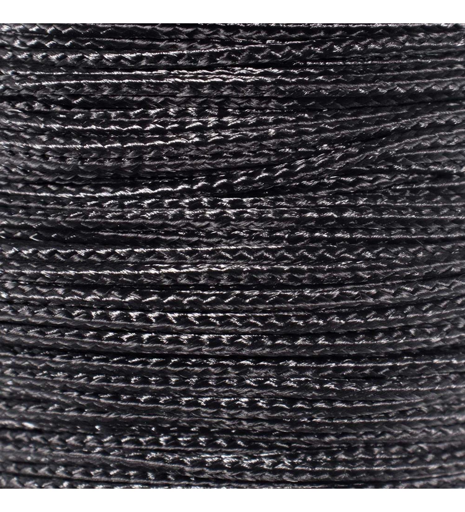 PARACORD PLANET Micro Cord 1.18mm Diameter 125 Feet Spool of Braided Cord - Available in a Variety of Colors Made in The USA Graphite