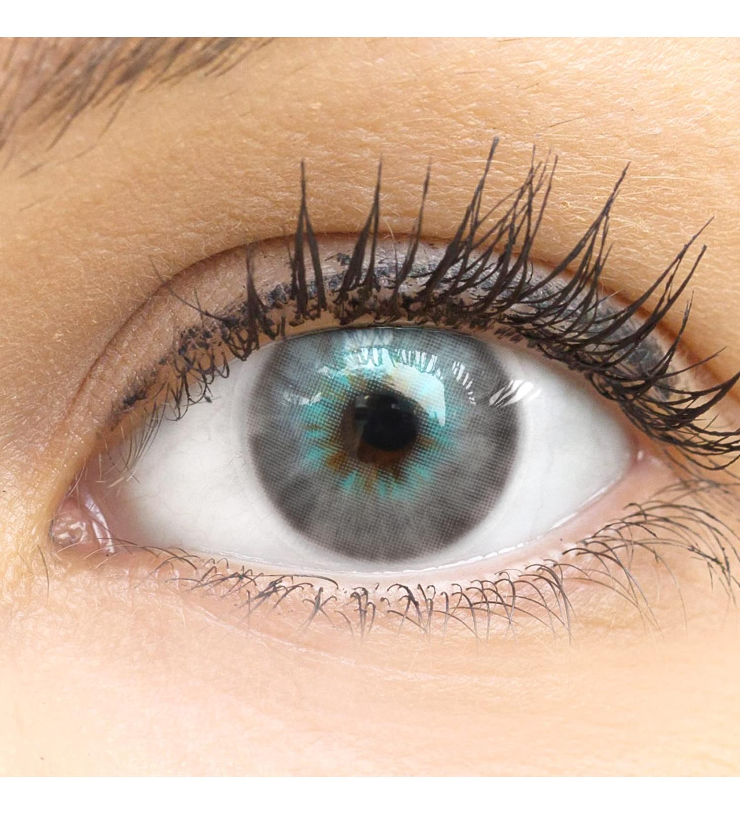 Buy Cagliari Gray Colored Monthly Contact Lenses - 0.0 Diopter Hydrogel Soft Lens + Case | Natural Colors - Buy Online on GoSupps.com