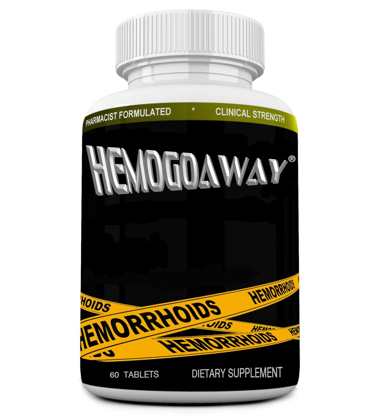 MINANATURALS HEMOGOAWAY Natural Hemorrhoid Relief Supplement. Antioxidants Vitamins and Herbs. 60 Tablets - Buy Online on GoSupps.com