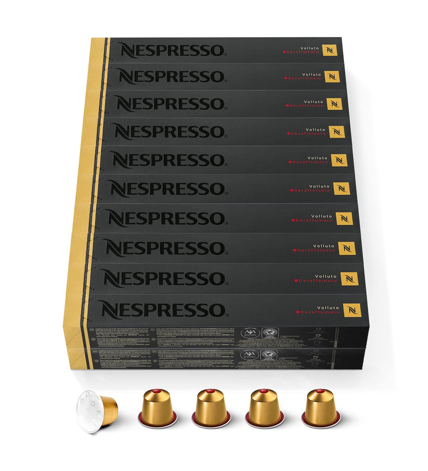 Nespresso Nespresso Original 200 Volluto Decaffeinato Decaffeinated Coffee Capsules Intensity 4 For Espresso (20 packs of 10)