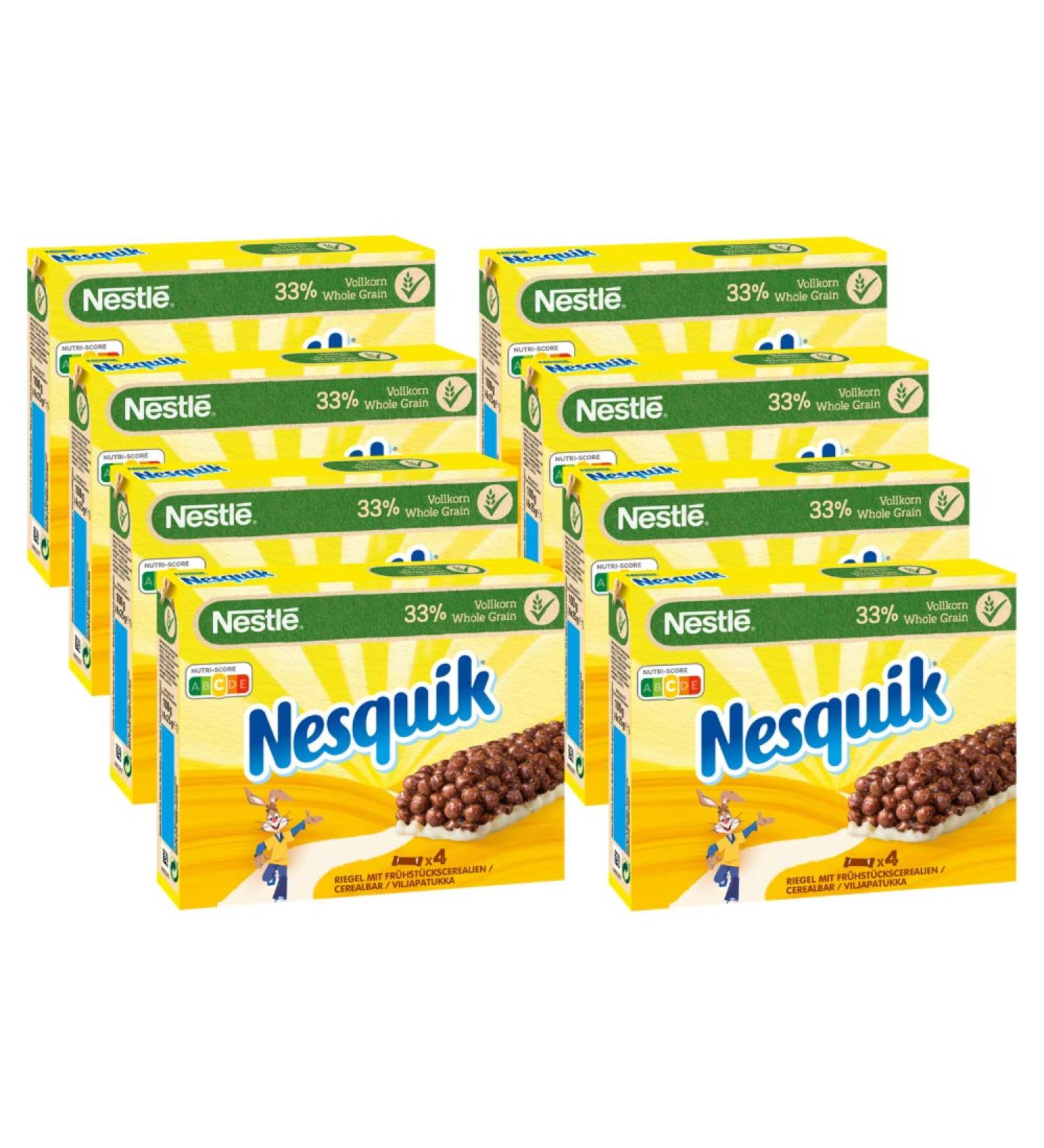 Buy Nestl Nesquik Muesli Bar - Wholemeal Wheat & Cocoa Calcium 8 Pack (4x25g) - International Shipping Available - Buy Online on GoSupps.com