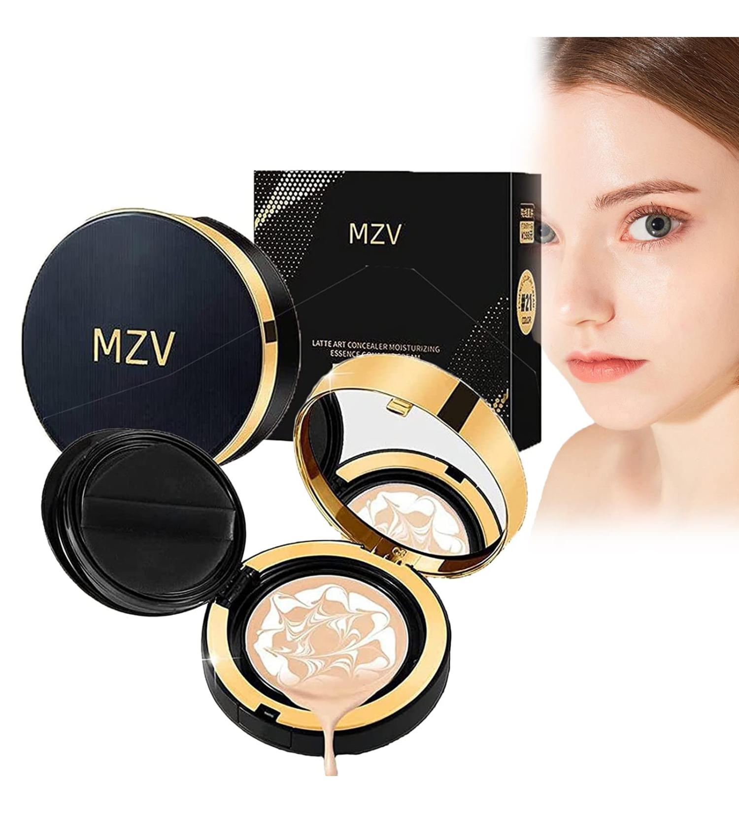 MZV Water Bead Tricolor Latte Concealer Cushion | Waterproof High Coverage BB Cream | Korean Air Cushion Foundation (21#) - Buy Online on GoSupps.com