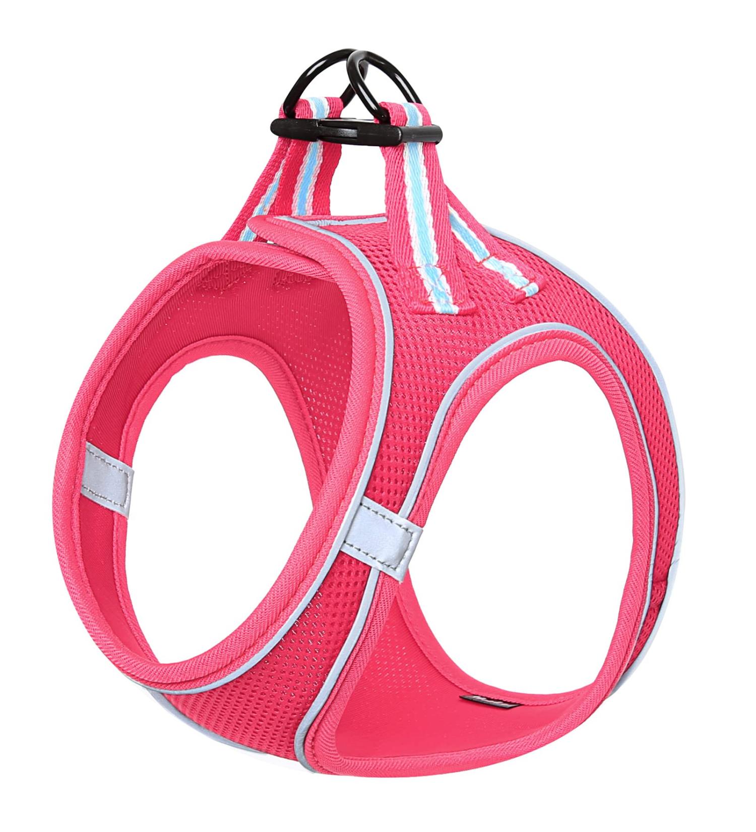 Adjustable Reflective Dog Harness for Small Dogs - Breathable Anti-Train Design Ideal for Walking & Running | Heele - Rose Red (1 Pack) - Buy Online on GoSupps.com