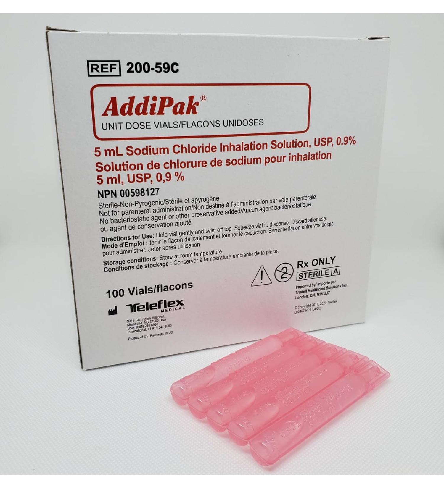 5 mL Sterile 0.9% NaCl Saline Solution -100 / Boxff - Buy Online on GoSupps.com