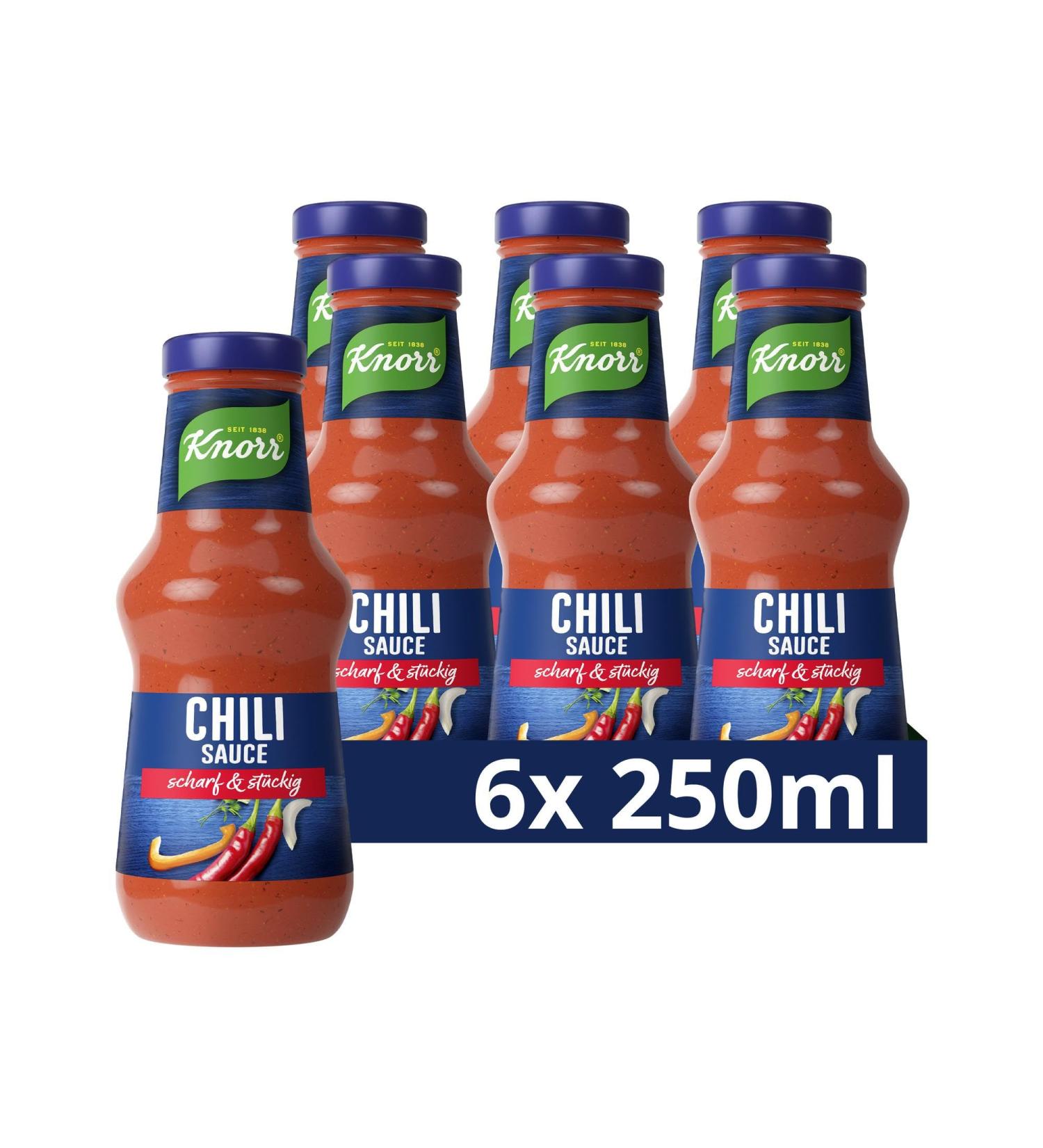 Buy Knorr Chili Sauce - Spicy Barbecue Sauce (6x250ml) | No Flavor Enhancers or Preservatives - Shop Internationally! - Buy Online on GoSupps.com