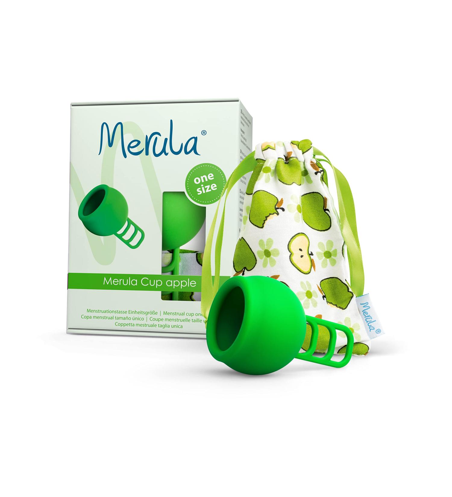 Merula Cup Apple (Green) - One Size Medical Silicone Menstrual Cup for Comfortable Flow | Eco-Friendly & Reusable - Buy Online on GoSupps.com