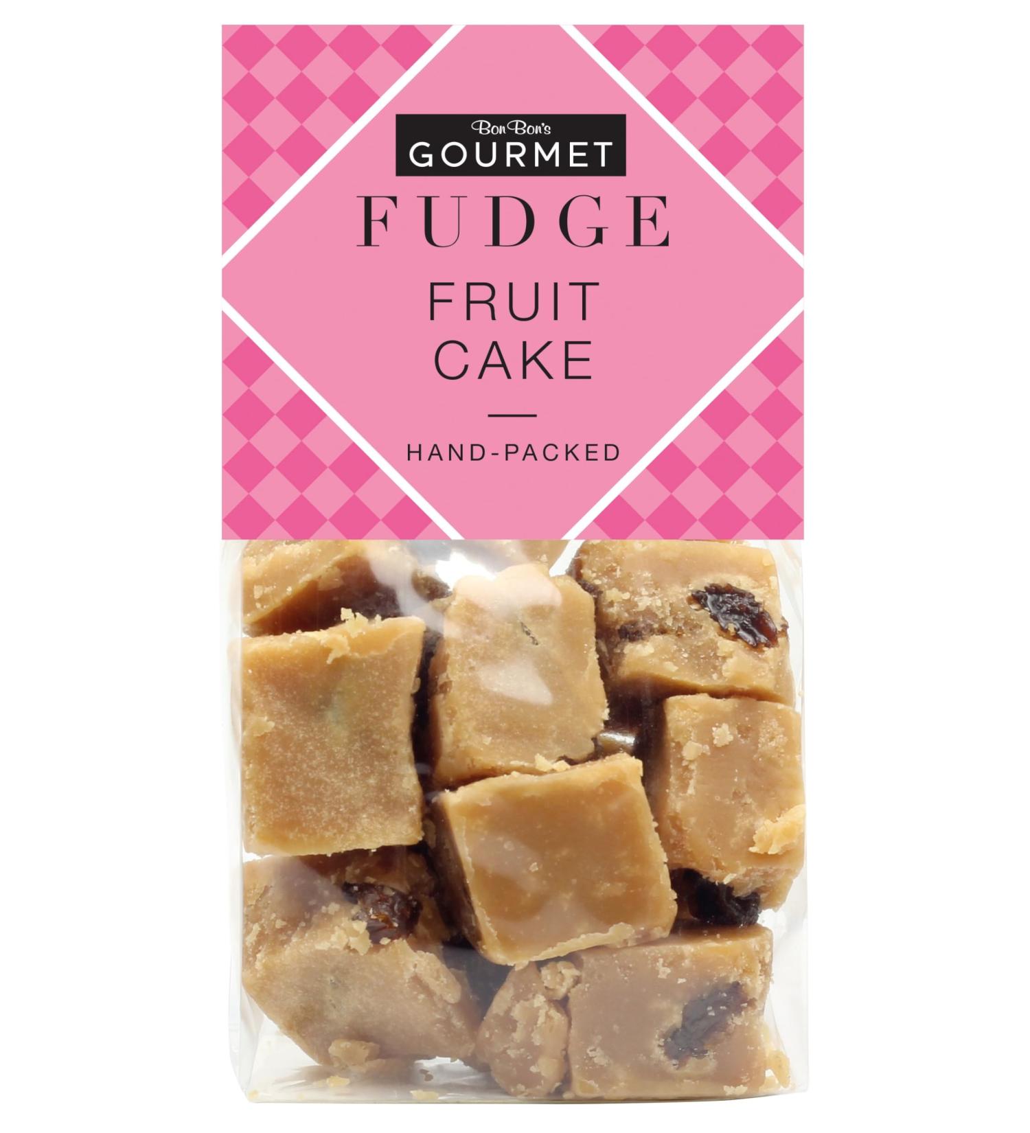Bon Bon's Gourmet - Fruit Cake Fudge Bag Handmade British Fudge 150g