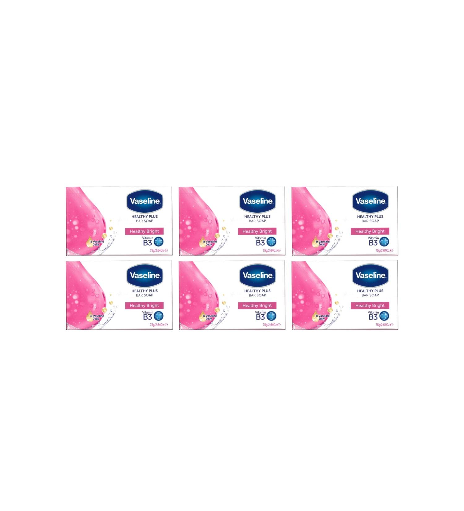Vaseline Healty Plus Healthy Bright Soap 6 x 75g | Pack of 6 - Buy Online on GoSupps.com