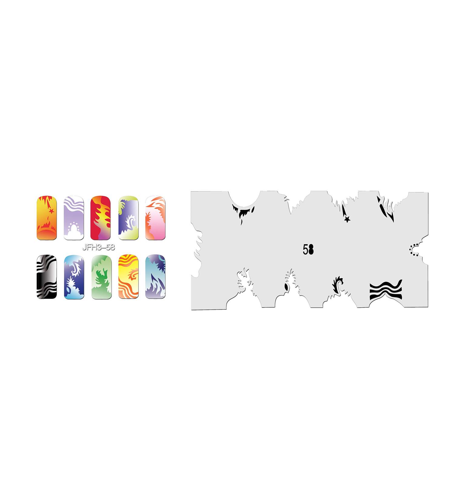 Fingernail stencil (airbrush nail art) Fengda JFH03-058