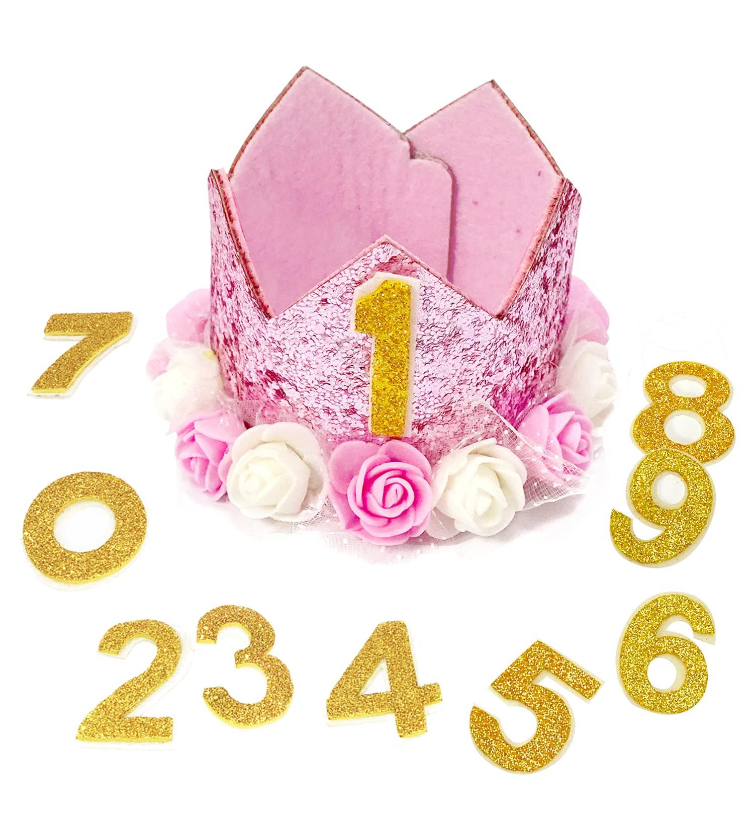 Rimobul Pet Crown Hat - Reusable Birthday Party Crown for Pet Girl Cat Dog - Pet Gift Grooming Accessories - Pink - Pack of 1 - Buy Online on GoSupps.com