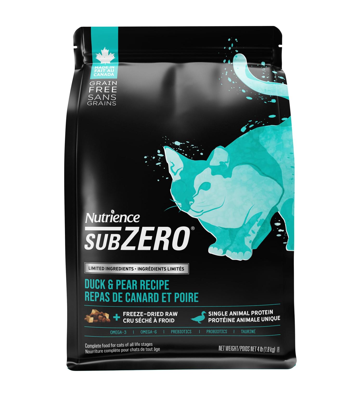 Nutrience SubZero Limited Ingredient Cat Food - Duck and Pear Recipe - 1.8 kg (4 lb) Duck & Pear 1.8 kg (Pack of 1) - Buy Online on GoSupps.com