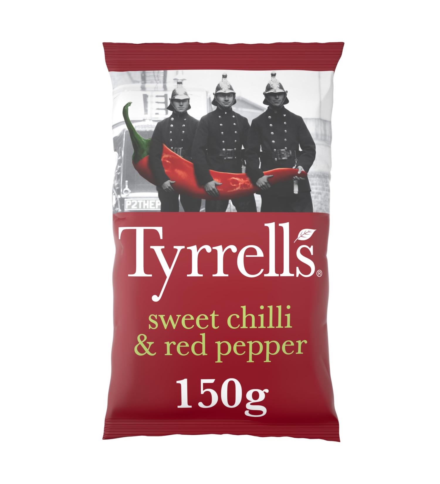 Tyrrells Sweet Chilli & Red Pepper Sharing Crisps 8 x 150g