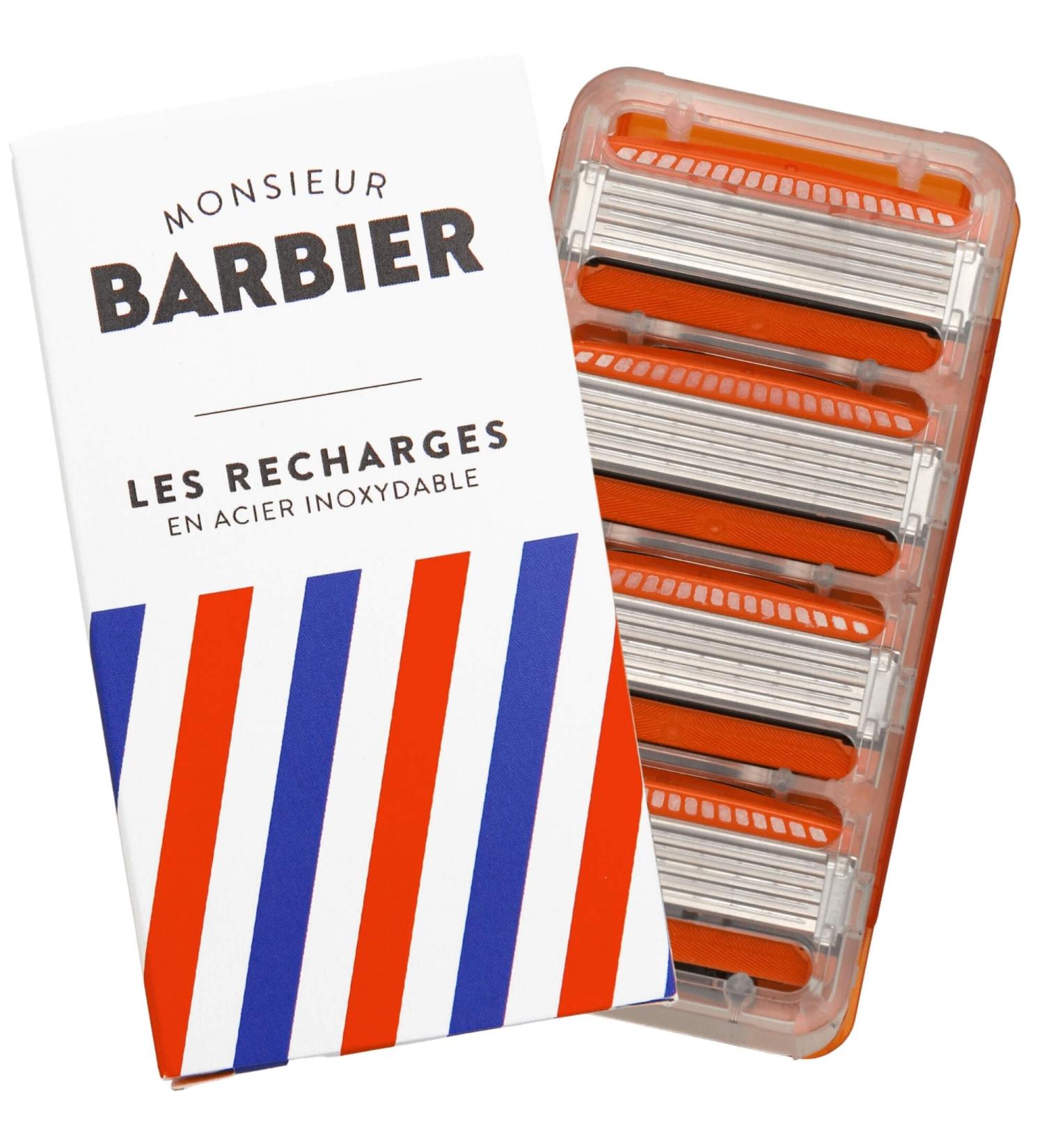 Monsieur Barbier Razor Refill Packs | 5 Blades for Men | 4 Fusion Compatible Cartridges | L'Explorer Shaving Handle | Ultimate Shaving Experience - Buy Online on GoSupps.com