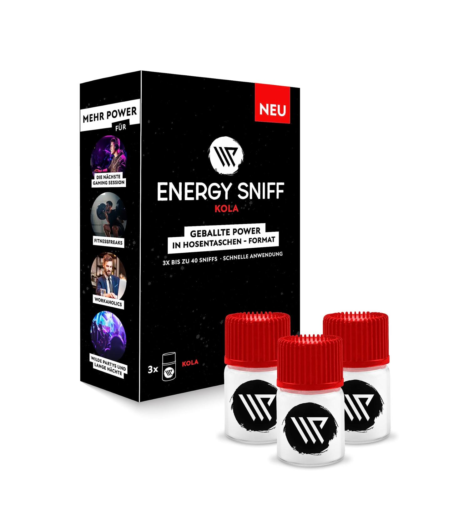 WP Energy Sniff | Kola Energy Snuff Powder | 3 Pack (6g) | Boost Focus | Made in Austria | Over 40 Sniffs - Buy Online on GoSupps.com