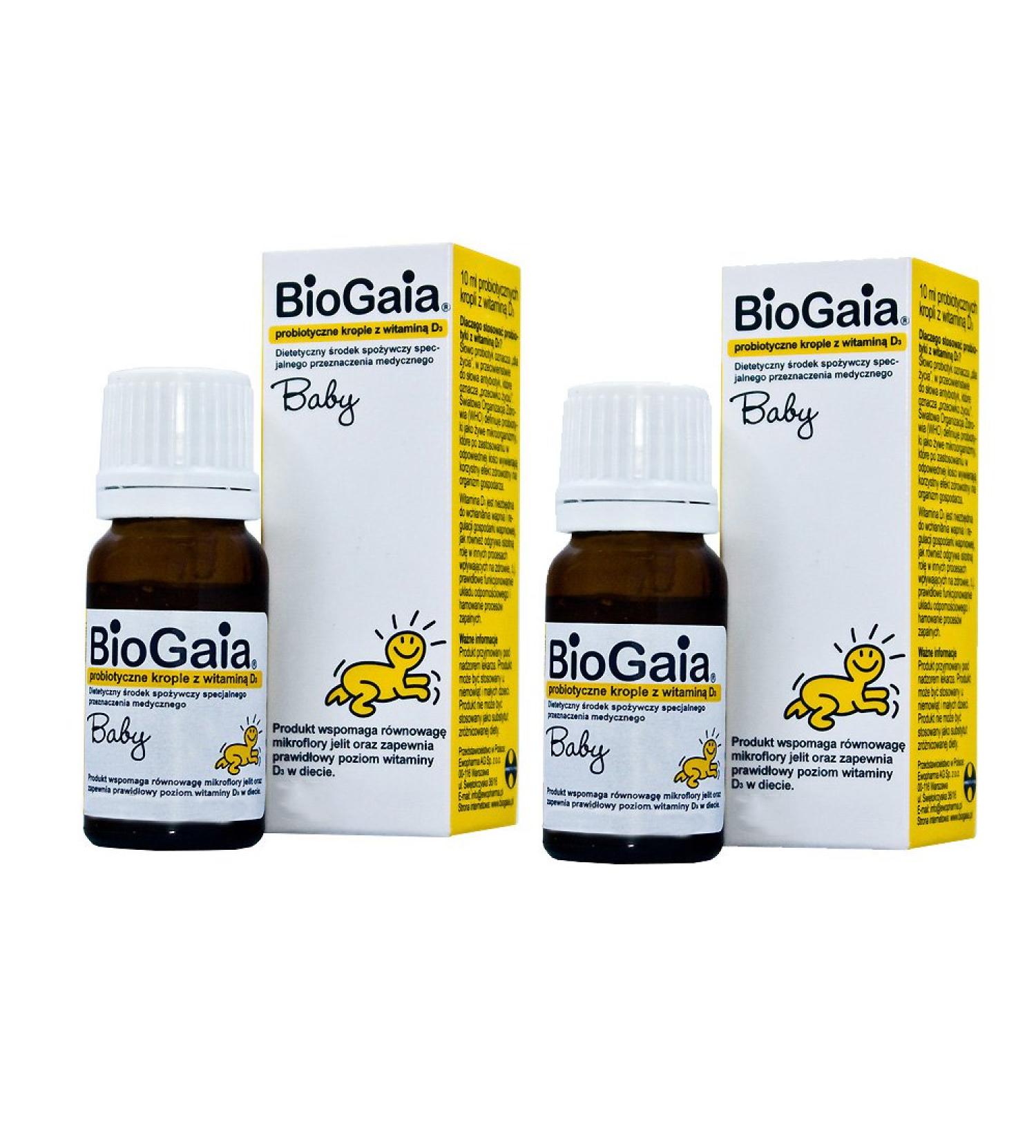 Biogaia Probiotic Drops for Baby Colic Pack of 2 bottles of baby drops 2 x 5 ml (10 ml) - Buy Online on GoSupps.com