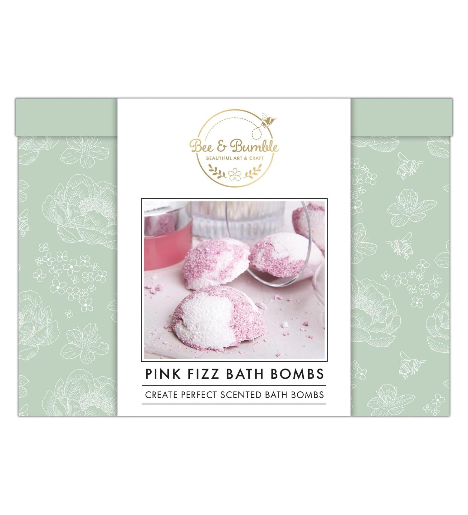 Bee & Bumble Pink Fizz DIY Bath Bomb Making Arts And Crafts Hobby Craft Kit 100g Sodium Bicabonate 50g Citric Acid 35g Cocoa Butter 4ml Pink Dye 4ml Pink Fizz Fragrance Oil Hobby Craft Present Pink Fizz Bath Bomb Making Set - Buy Online on GoSupps.com