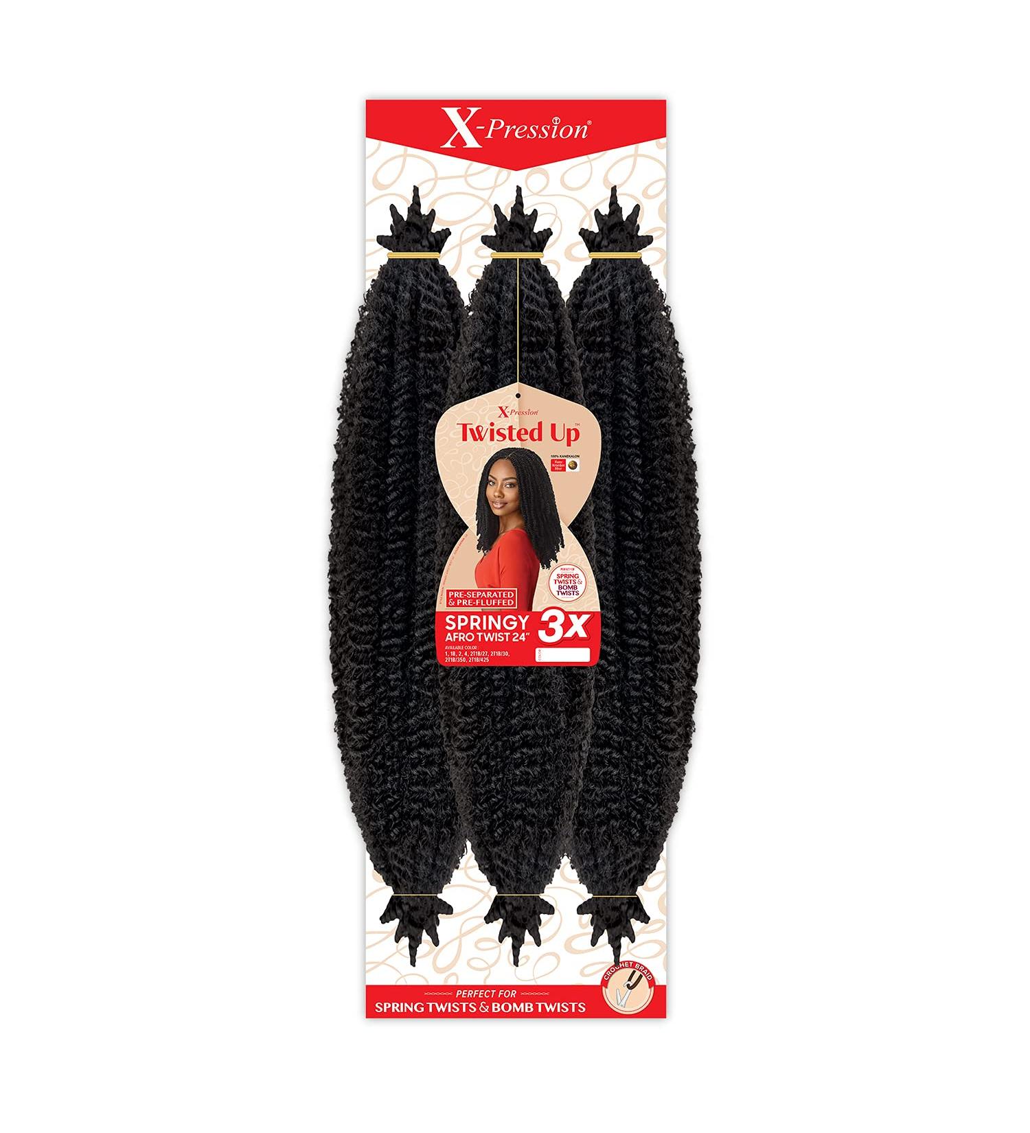 Outre X-Pression Twisted Up 3X Springy Afro Twist 24 Crochet Braids (3-pack) - Buy Online on GoSupps.com