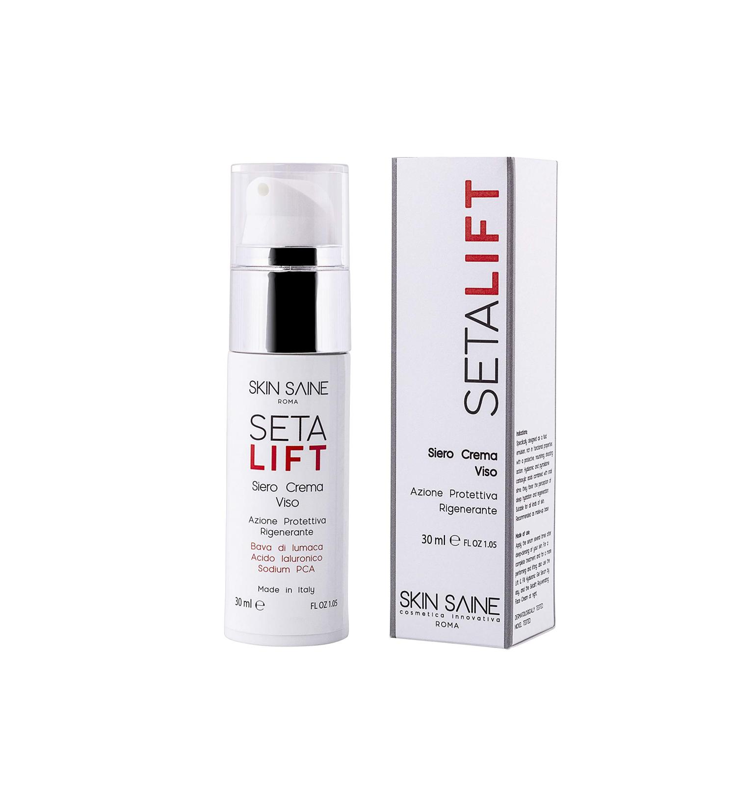 Skin Saine Sas 30 ml antiwrinkle and antiaging day cream serum with snail mucus and hyaluronic acid Contrasts wrinkles imperfections pimples and redness Protects and deeply hydrates Made in Italy - Buy Online on GoSupps.com