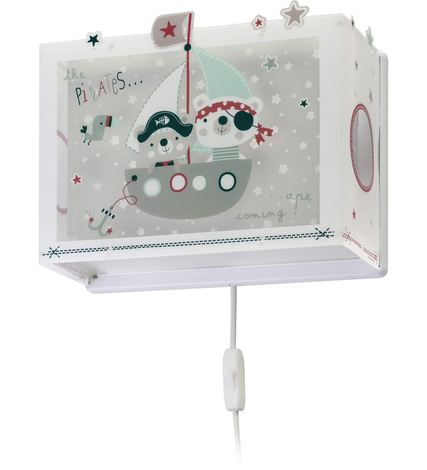 Dalber Children's Wall Lamp - Pirate Themed Colorful Light for Kids' Rooms | Model 74558 E27 - Buy Online on GoSupps.com