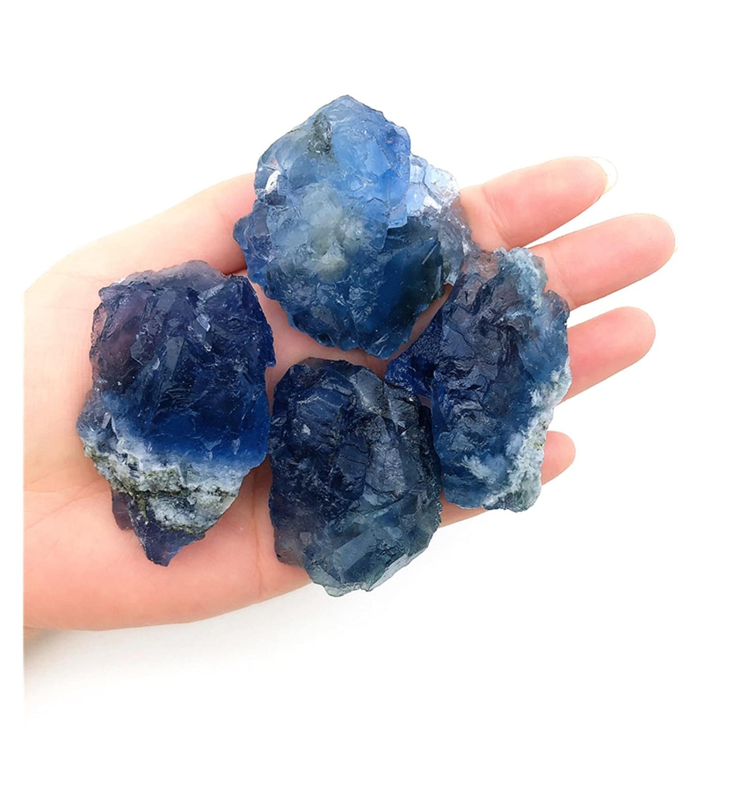 Natural Crystal Rough Beautiful 1pc Natural Blue Fluorite Quartz Crystal Raw Stone Rough Reiki Home Decoration Specimen Natural Quartz Crystal Natural Stones and Minerals - Buy Online on GoSupps.com