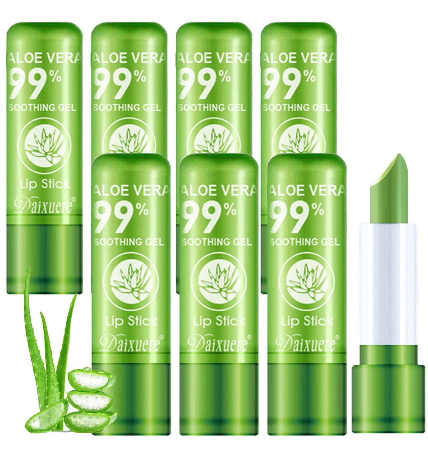 WENJLYJ 8 PCS Aloe Vera Lipstick Set | Color Changing Magic Temperature | Long-lasting & Nutritious Lip Gloss Kit for Women - Buy Online on GoSupps.com