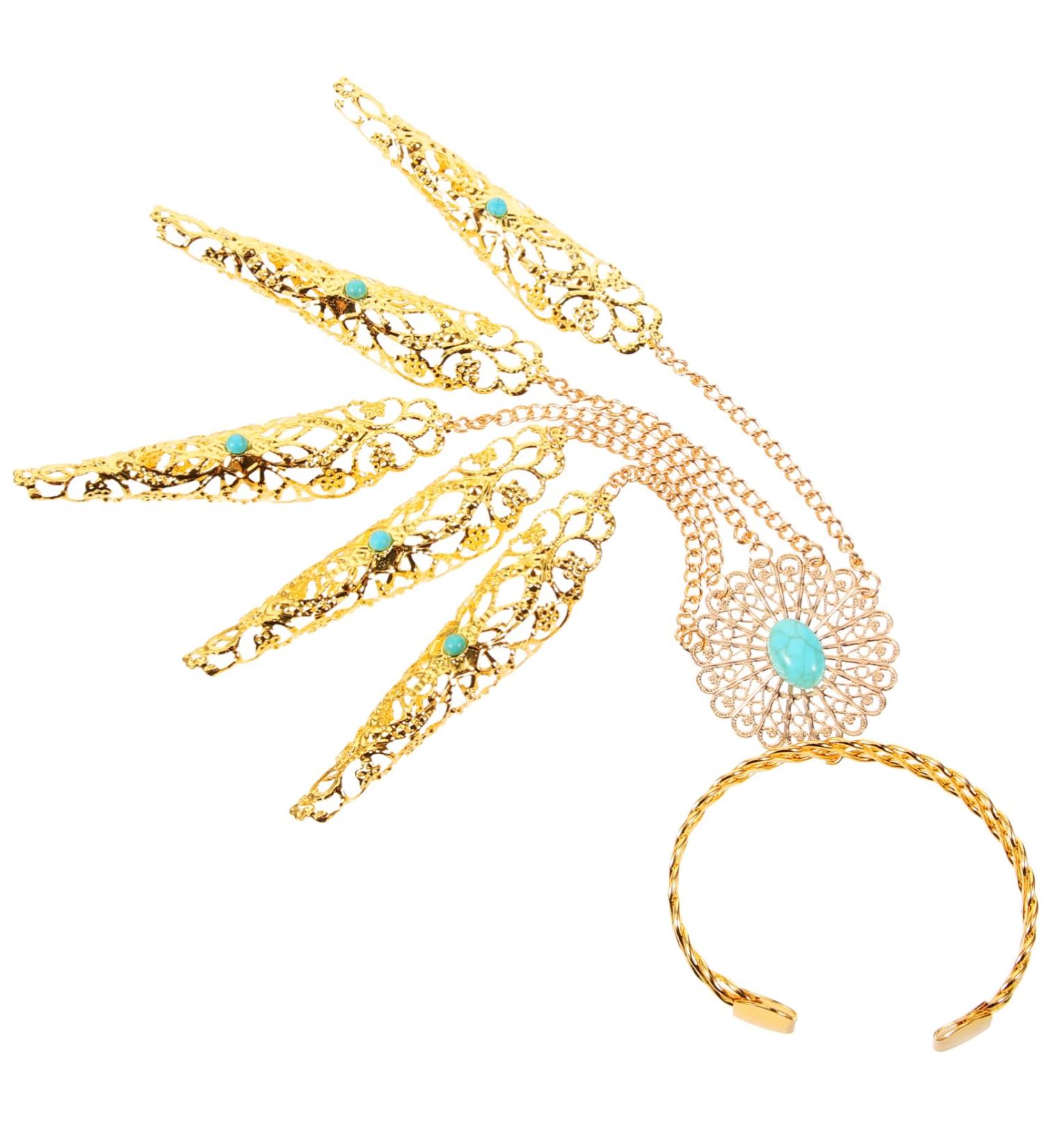 Didiseaon 2Pcs Practical Fashion More Comfortable Cozie Dance Shows Fingernail Tip Claw Rings Nail Bracelet Women Belly Nail Fingernail Claws Claw Fingers Cosplay Halloween Jewelry Paw - Buy Online on GoSupps.com