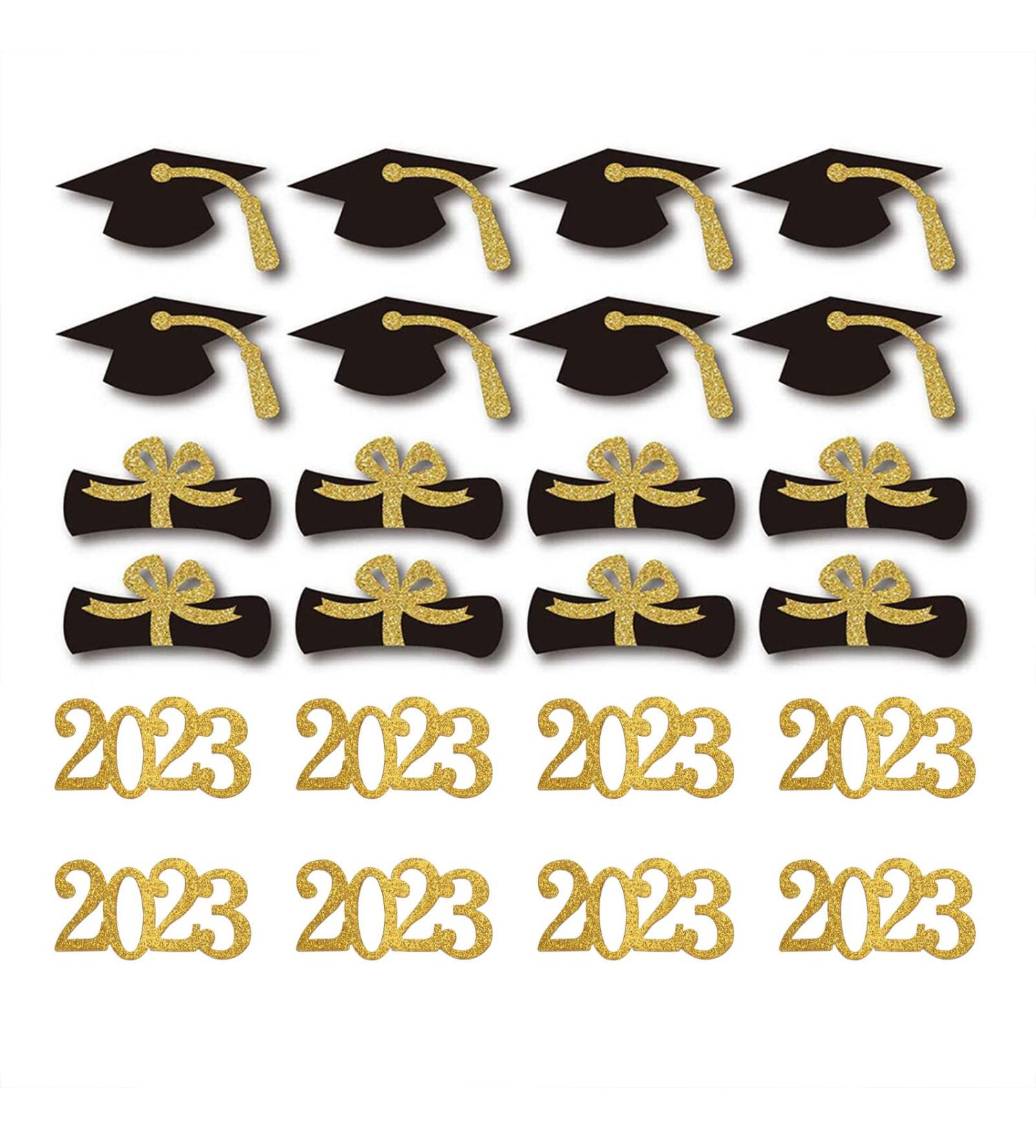 2023 Graduation Cupcake Toppers 48 PCS Food Appetizer Picks For Graduation Party Mini Cake Decorations Grad Cap Set Cupcake Toppers - Buy Online on GoSupps.com