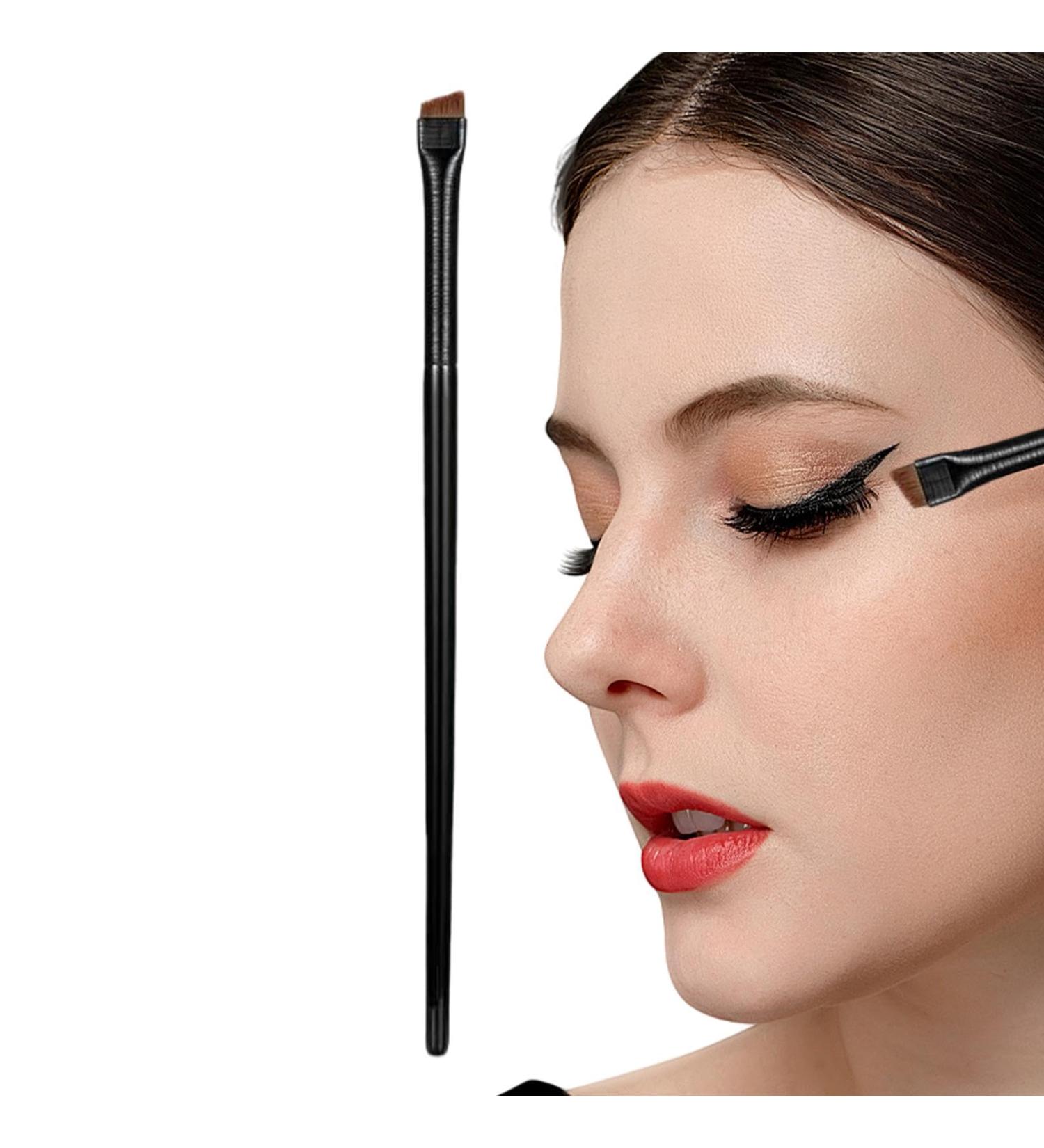 Eye brow Brush Eyeliner Brush Precision Eye Liner Makeup Brush Angled Eyeliner Brush Fine Angled Precision Eye Liner Makeup Brush Ultra Thin Eye Brow Slanted Flat Angle Makeup Tool A102 - Buy Online on GoSupps.com
