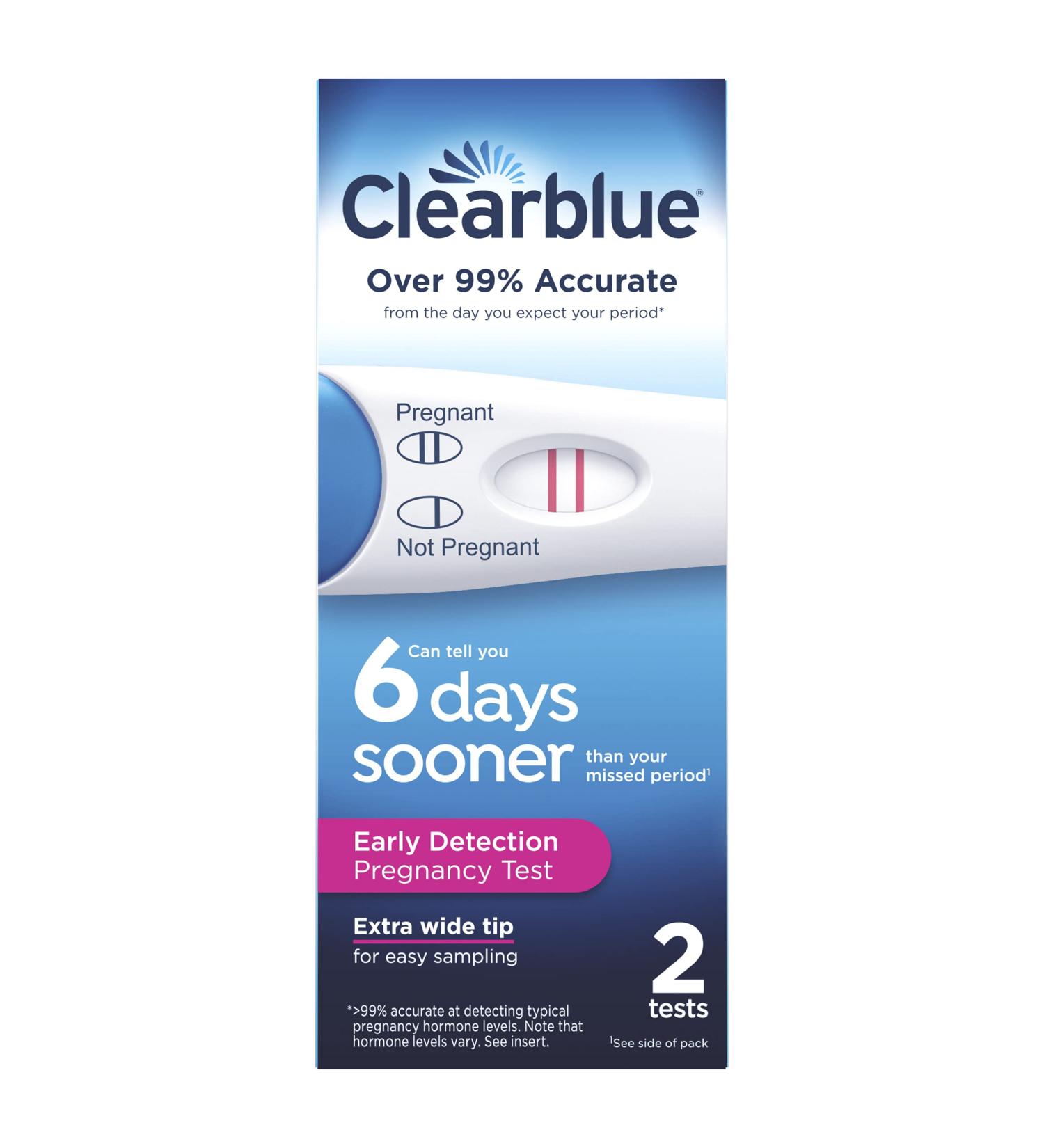 Clearblue Early Detection Pregnancy Test - 2 Pack - Buy Online on GoSupps.com