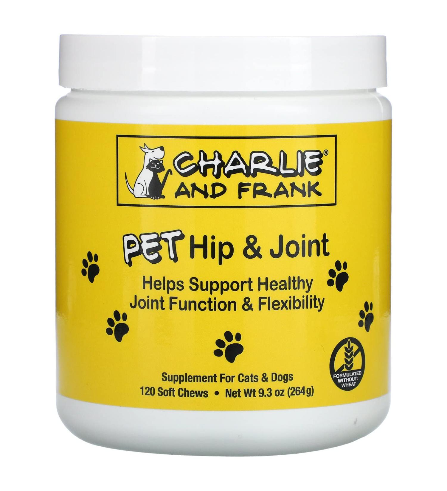 Charlie & Frank Hip & Joint Chews for Cats & Dogs - 120 Soft Chews | Premium Pet Supplements - Buy Online on GoSupps.com