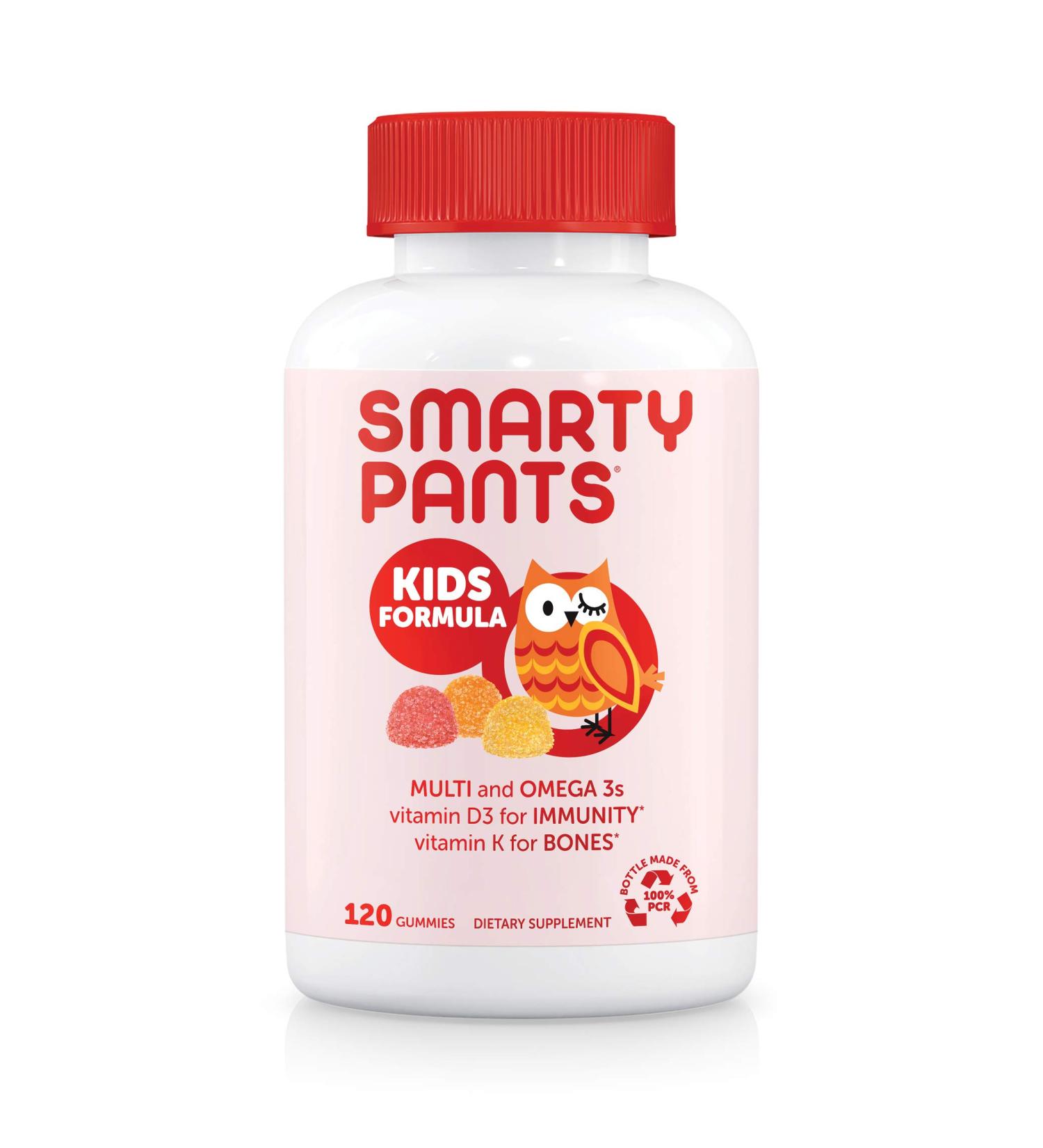 SmartyPants Kids Gummy Multivitamins - Vitamin C, D3, Zinc & Omega-3, 120 Count - Buy Online on GoSupps.com