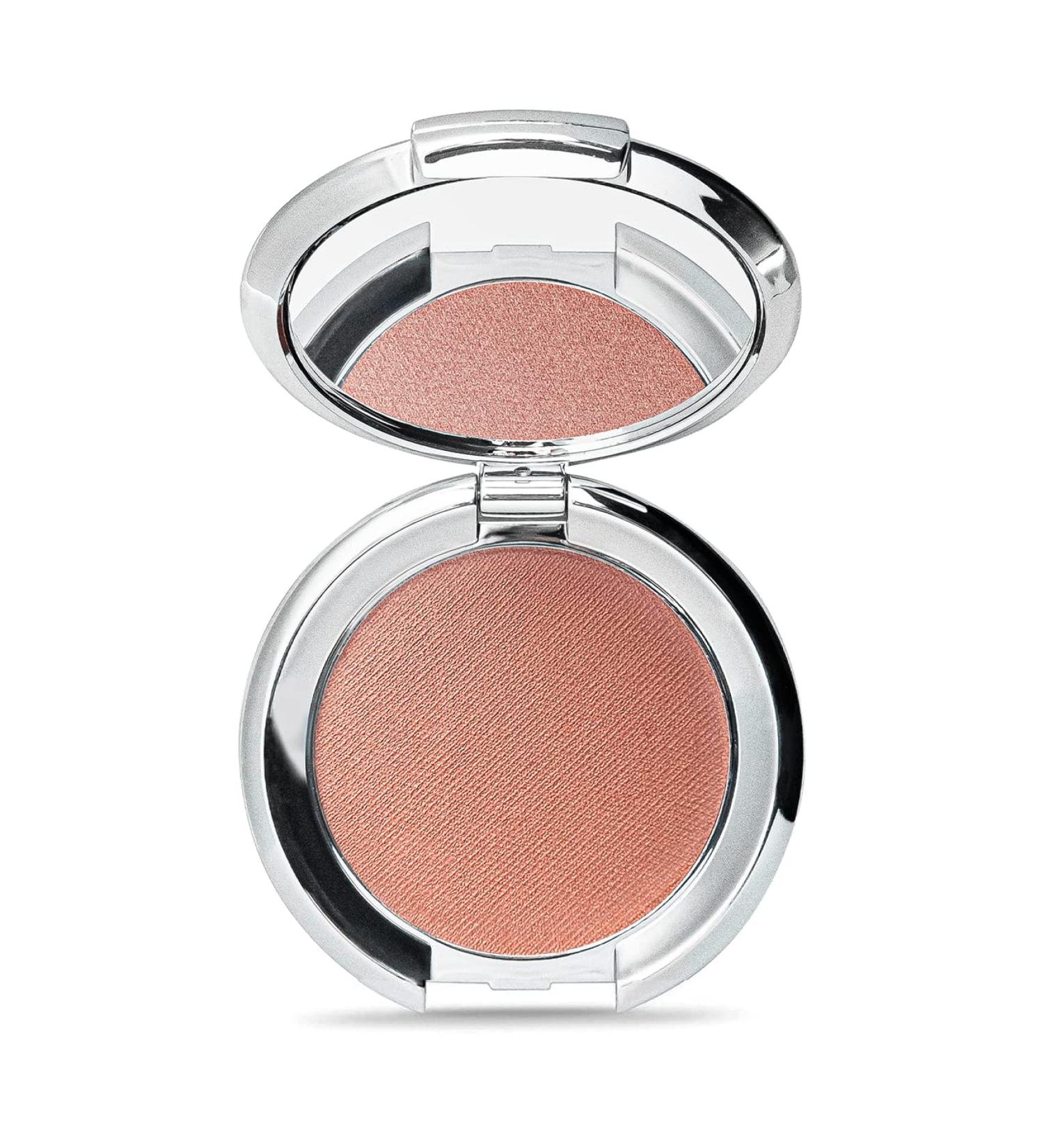 Nude Envie Warm Pink Powder Blush - Vegan & Cruelty-Free Blush with Warm Shimmer for Face Contouring (Enchant) - Buy Online on GoSupps.com