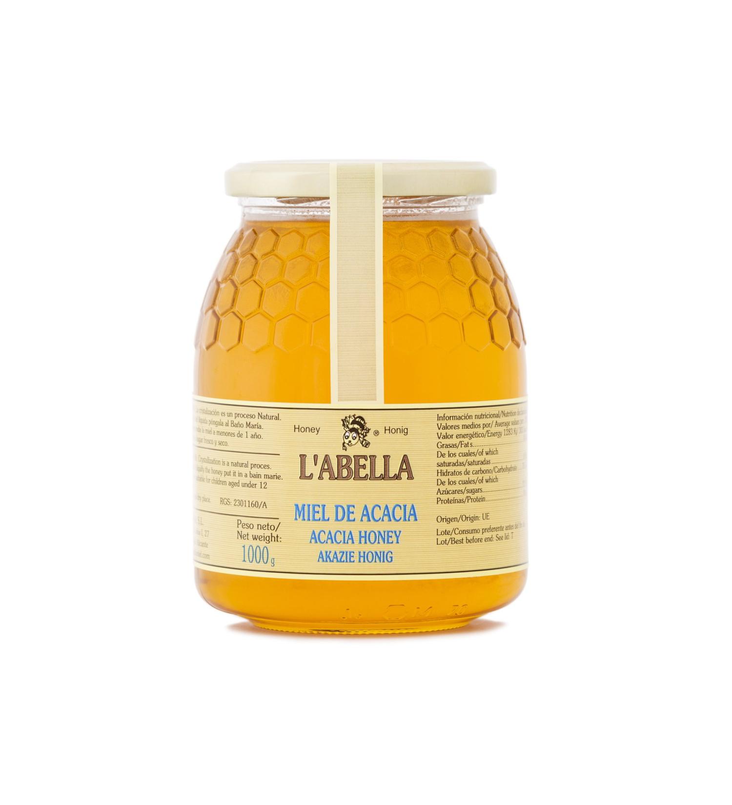 L'abella Mel - Acacia Honey - Natural Honey (1 kg) - Buy Online on GoSupps.com