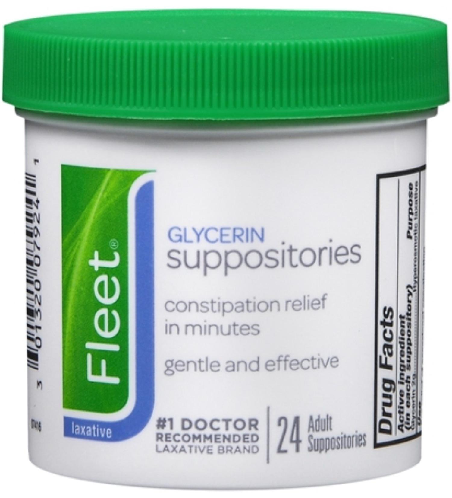 Fleet Suppos Adult Size 24s Fleet Adult Glycerin Suppository Laxatives