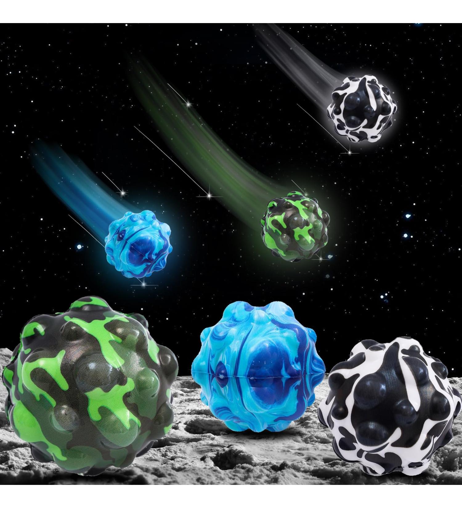 YHBXAMZ 6-Piece Astro Jump Ball Set | Galaxy & Moon Bouncy Balls for Kids | Outdoor Interactive Toys & Stress Relief Gifts - Buy Online on GoSupps.com