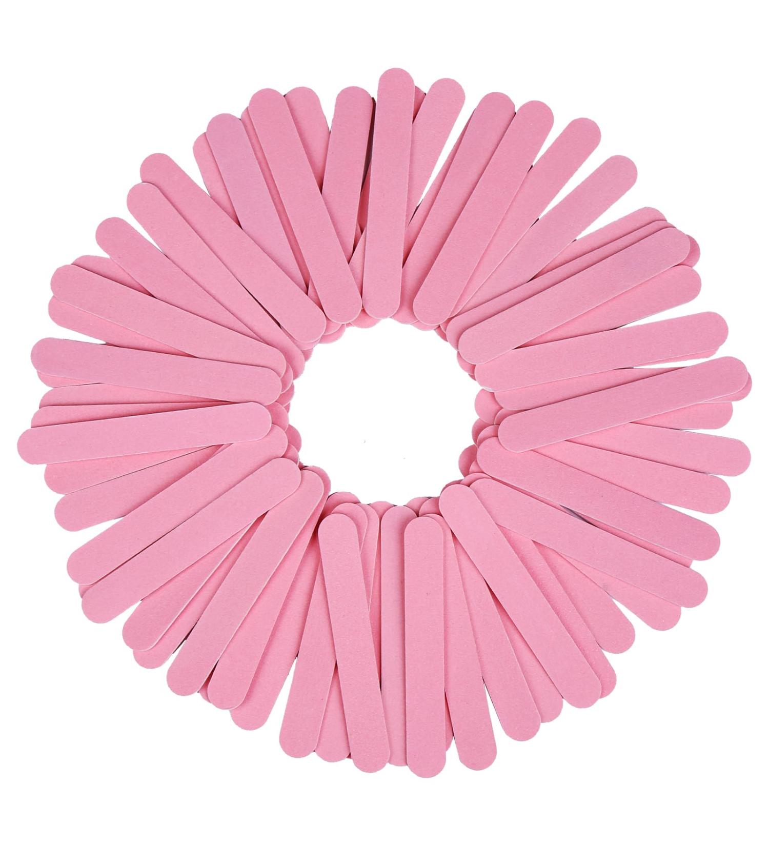 100 Pcs Mini Nail File Set Double-Side Emery Boards for Nails Disposable 180/240 Grit Nail Files Nail Buffer Block for Natural Nails Polisher Manicure Home and Salon Use (Pink) - Buy Online on GoSupps.com