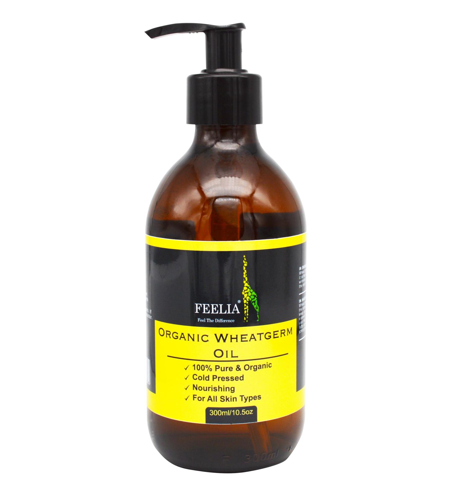 Feelia - Organic Wheat Germ Oil - Cold Pressed Rich in Vitamins E & A Nourishing & Moisturizing 100% Pure & Organic - Buy Online on GoSupps.com